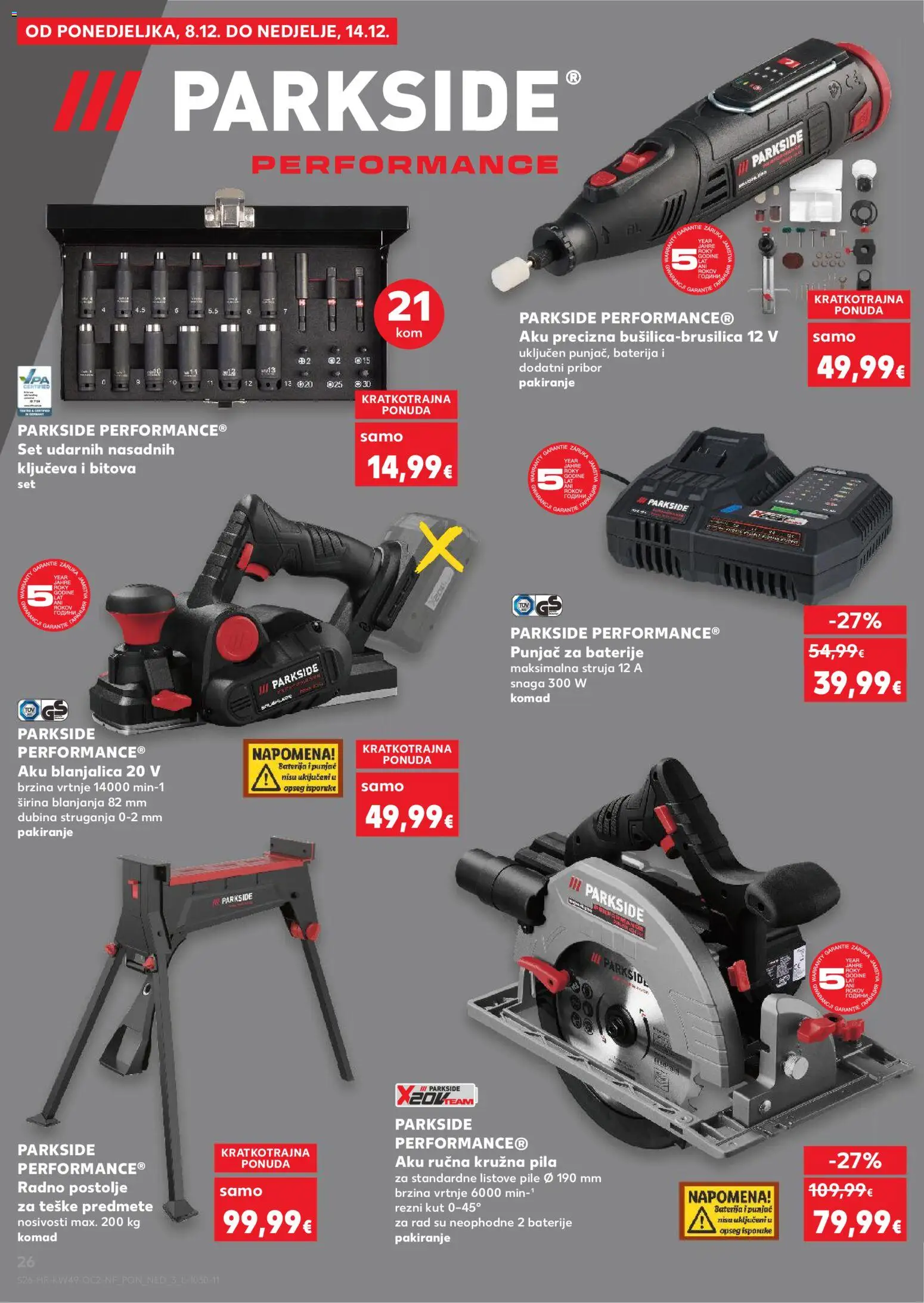 Kaufland katalog | vrijedi od 03.12.2025 | Stranica: 26 | Proizvodi: Baterija, Baterije, Pila, Parkside