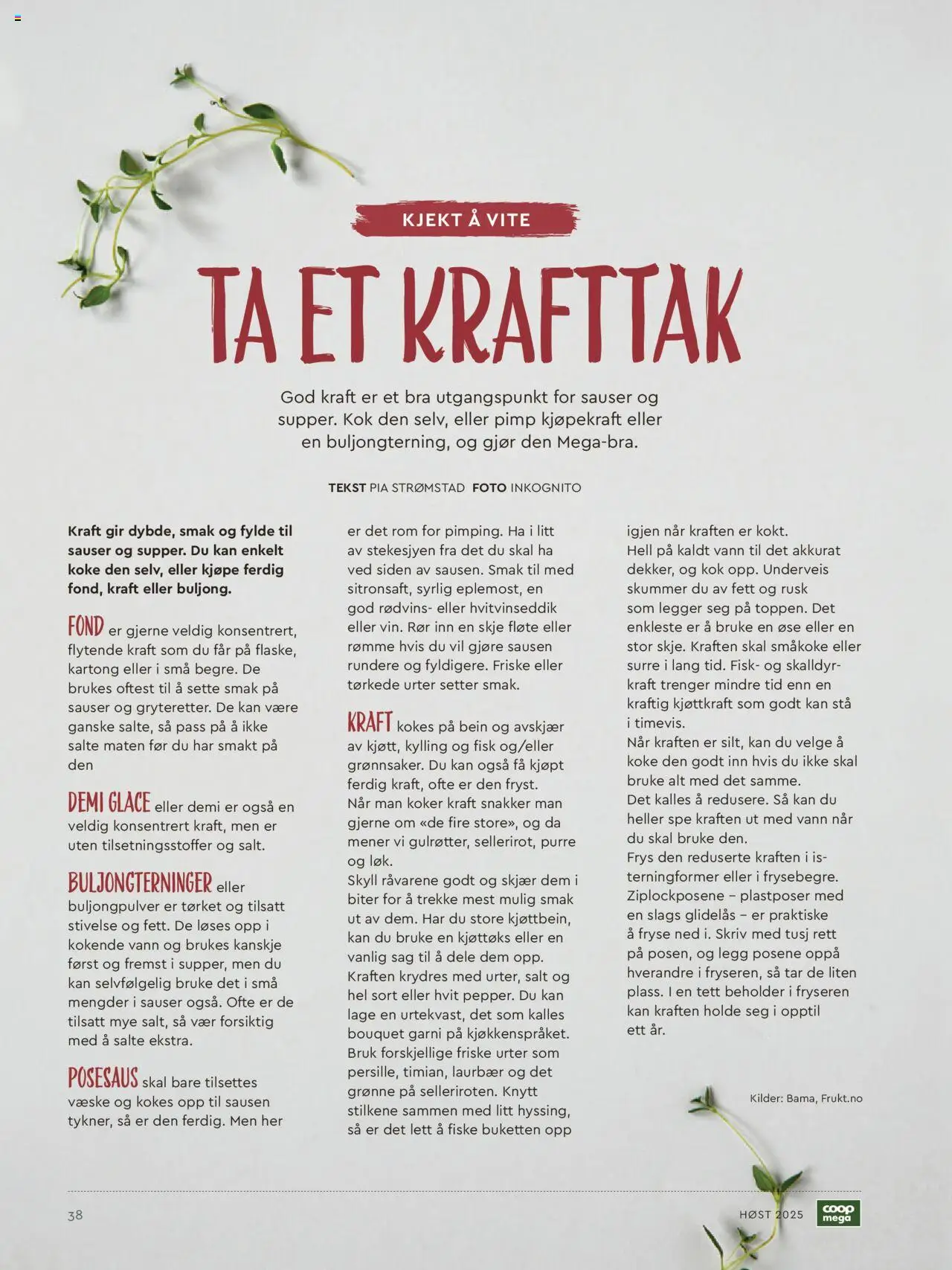 {H1} | Side: 38 | Produkter: Persienn, Purre, Prosecco, Вермішель