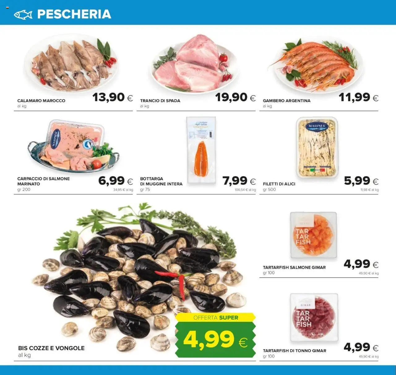 Volantino Oasi del 07.08.2025 | Pagina: 6 | Prodotti: Salmone, Cozze, Vongole, Tonno