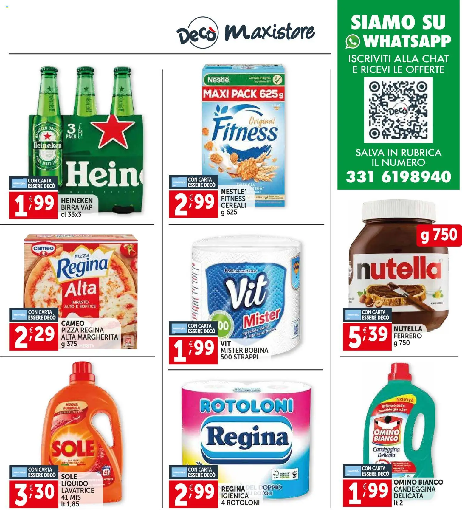 Volantino Decò del 12.03.2026 | Pagina: 3 | Prodotti: Pizza, Birra, Nutella, Heineken