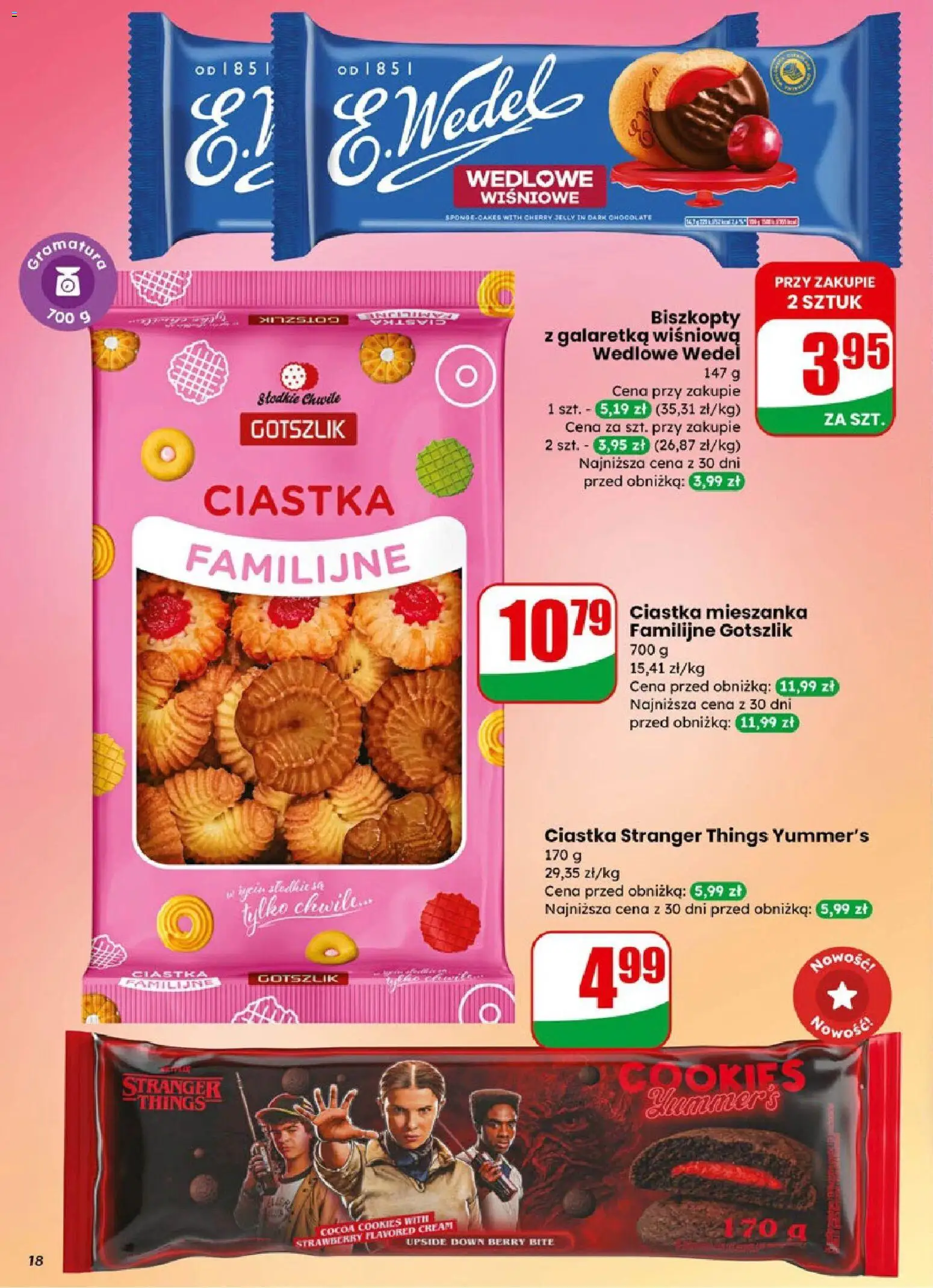 Dino Gazetka od 21.01.2026 | Strona: 18 | Produkty: Galaretka, Ciastka