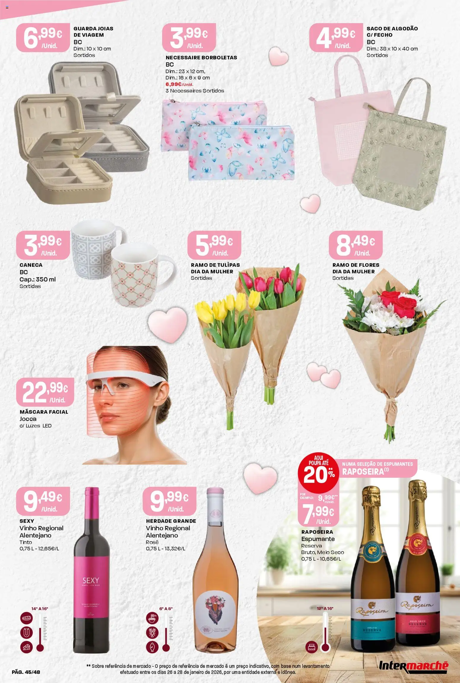 Intermarché folheto │ válido de 05.03.2026 | Página: 45 | Produtos: Espumante, Algodão, Caneca, Base