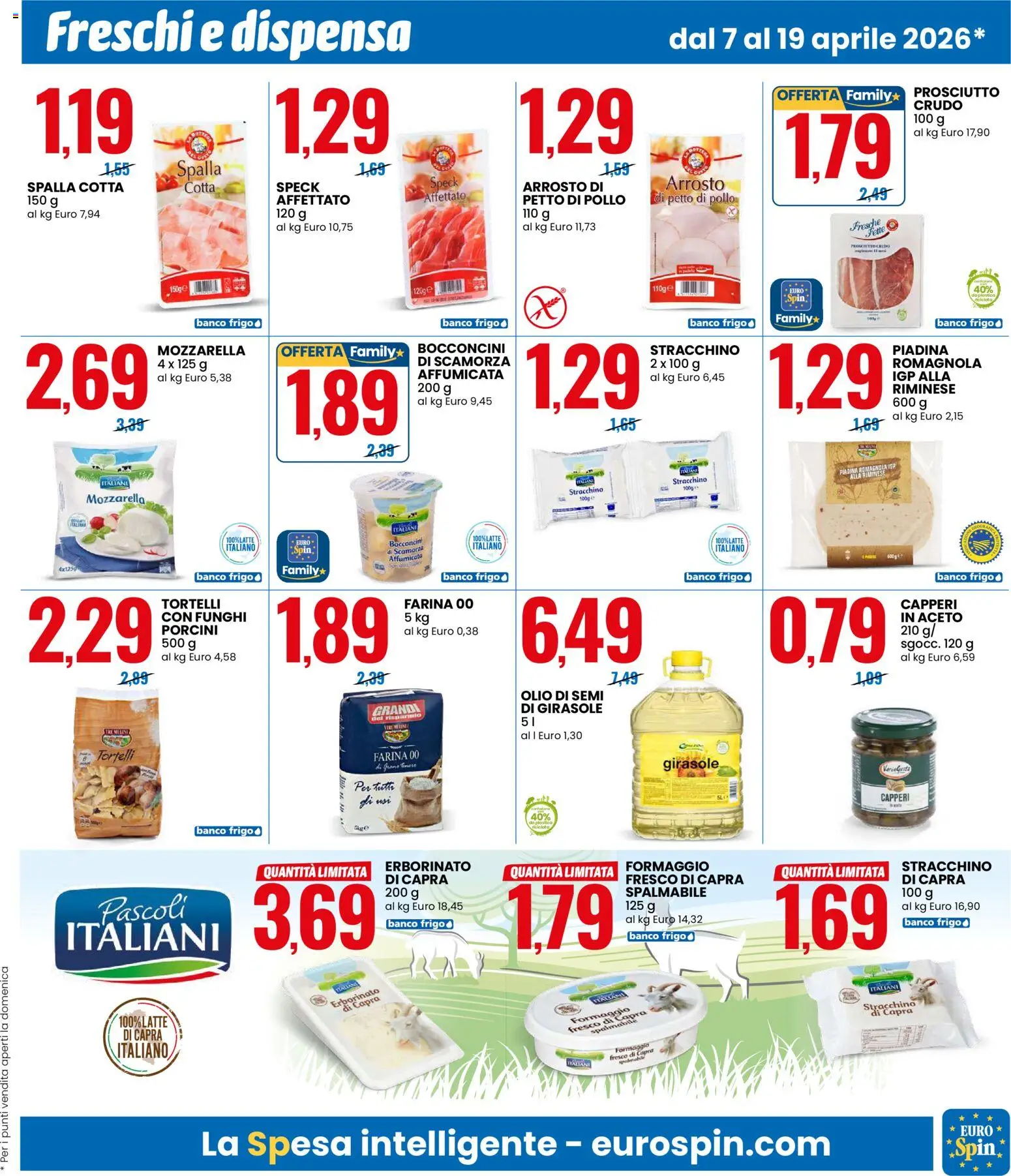 Volantino Eurospin del 07.04.2026 | Pagina: 5 | Prodotti: Petto di Pollo, Arrosto, Pollo, Aceto