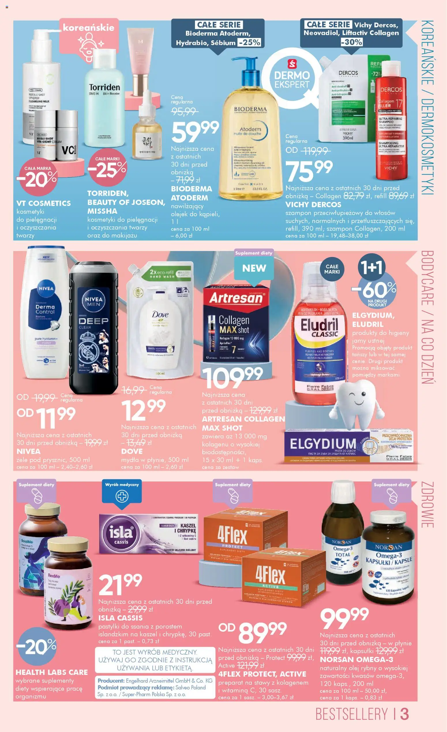 Super-pharm gazetka od 18.03.2026 | Strona: 3 | Produkty: Kosmetyki, Szampon, Pasta do zębów, Płyn do płukania jamy ustnej