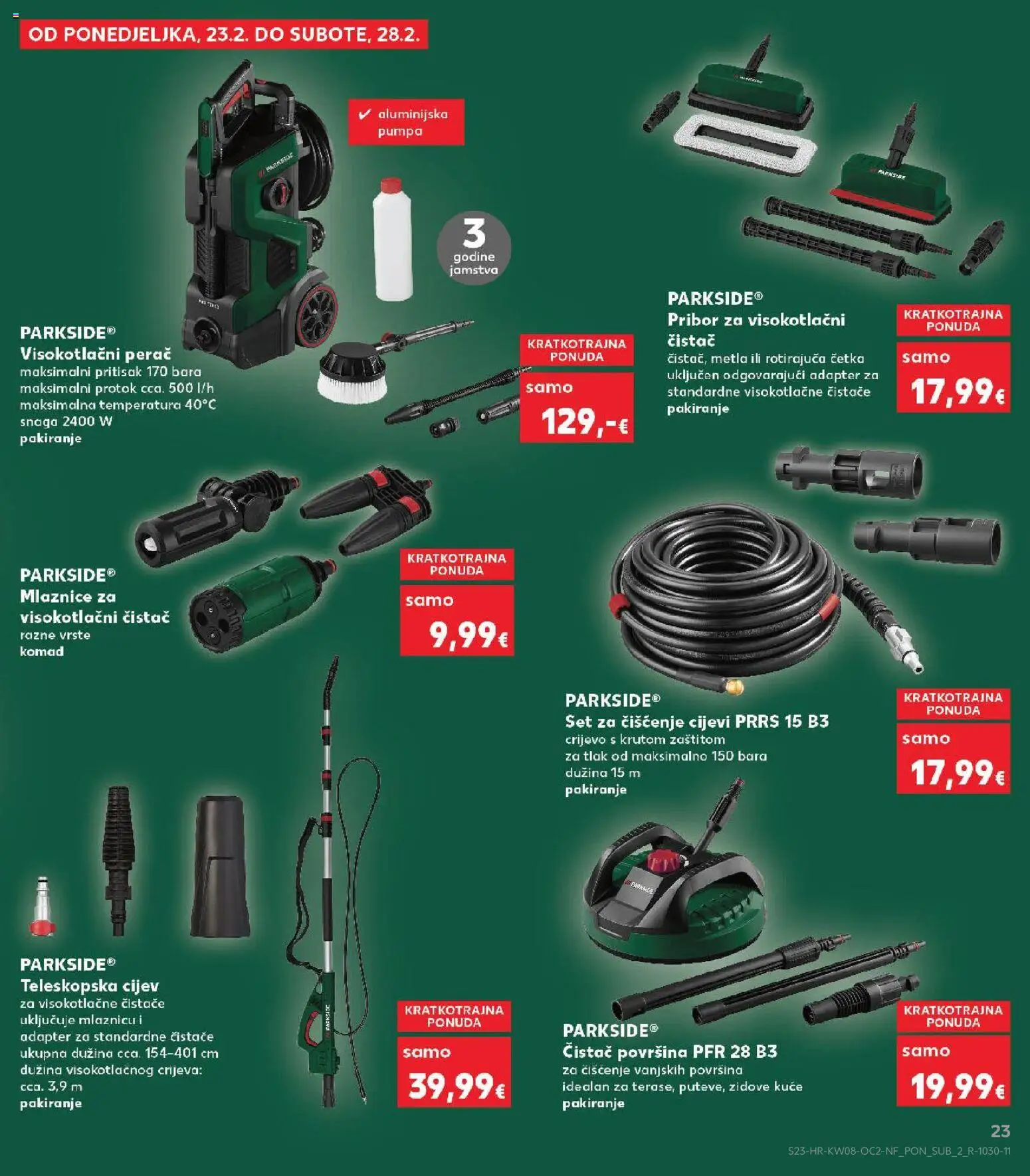 Kaufland katalog | vrijedi od 18.02.2026 | Stranica: 23 | Proizvodi: Četka, Metla, Cijevi, Visokotlačni čistač