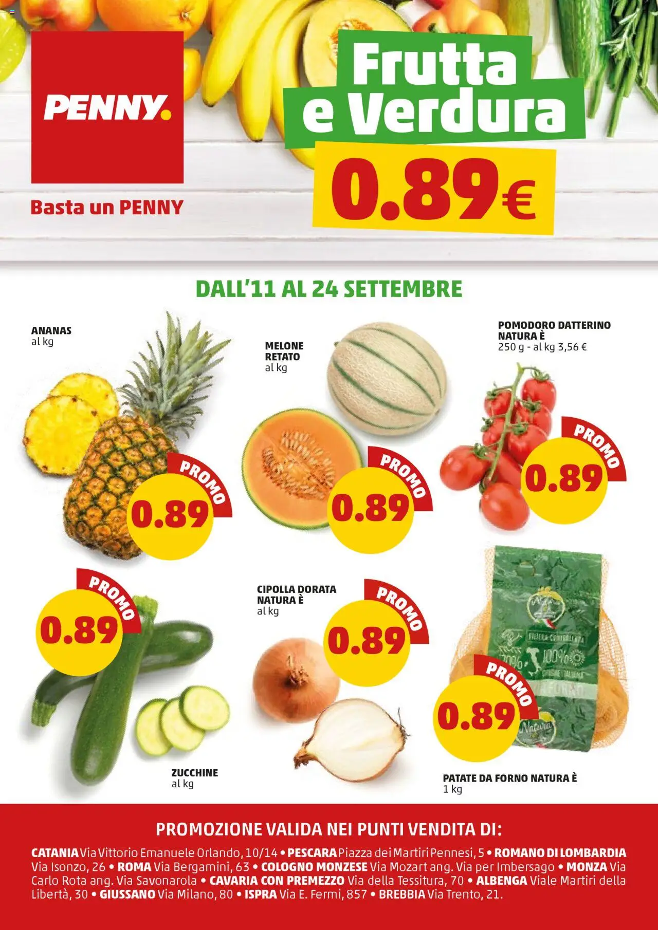 Volantino PENNY del 11.09.2025 | Pagina: 21 | Prodotti: Pomodoro, Melone, Zucchine, Forno