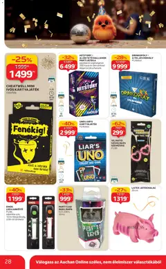 Auchan Akciós újság - amely érvényes a következő dátumtól: 27.12.2025 | Oldal: 28 | Termékek: Szemüveg, Karkötő, Lámpa