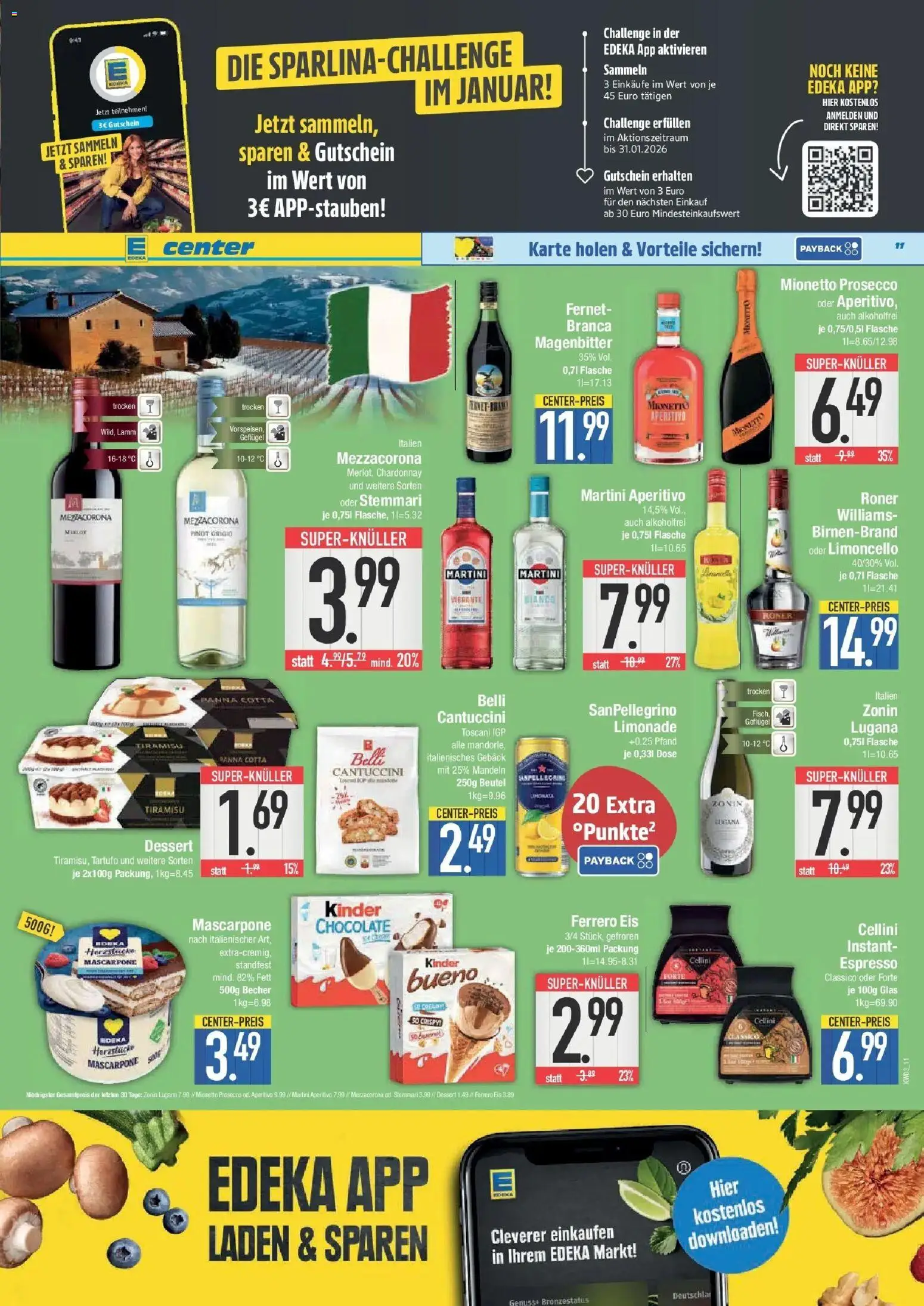 Edeka prospekt Bad Reichenhall	 – gültig ab 11.01.2026 | Seite: 11 | Produkte: Mascarpone, Limonade, Mandeln, Eis