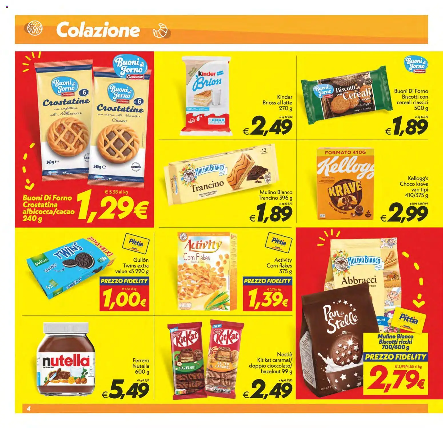 Volantino SuperConveniente del 14.11.2025 | Pagina: 4 | Prodotti: Biscotti, Latte, Crostatine, Forno