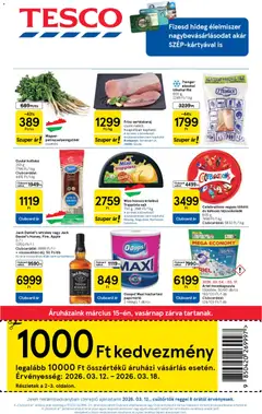Tesco aktuális akciós újság - amely érvényes a következő dátumtól: 12.03.2026