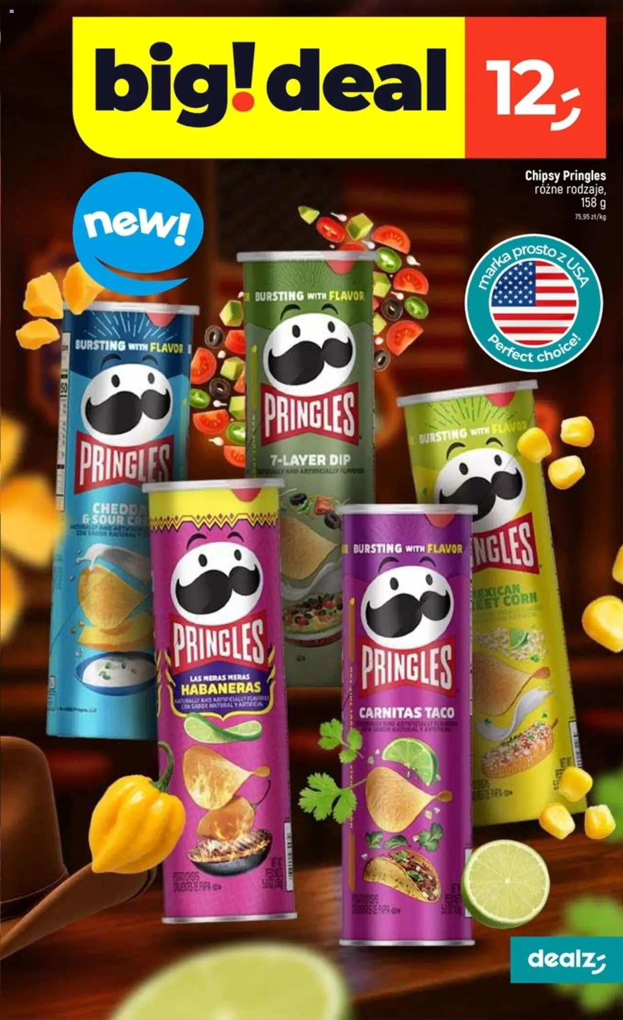 Dealz Gazetka od 14.08.2025 | Strona: 7 | Produkty: Chipsy, Chipsy pringles, Pringles