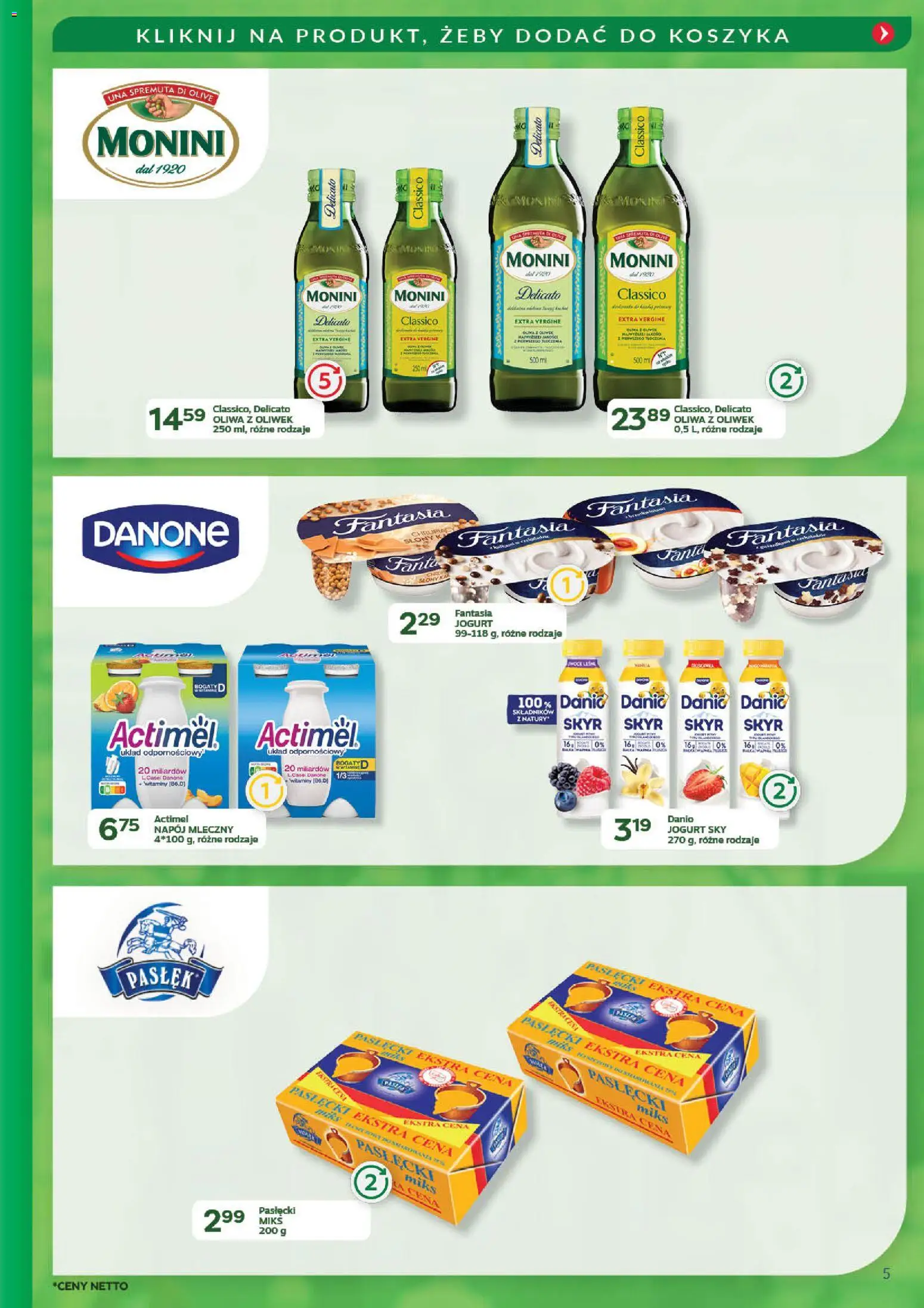 Eurocash Gazetka - Promocje na okrągło od 03.11.2025 | Strona: 5 | Produkty: Oliwa z oliwek, Jogurt, Skyr