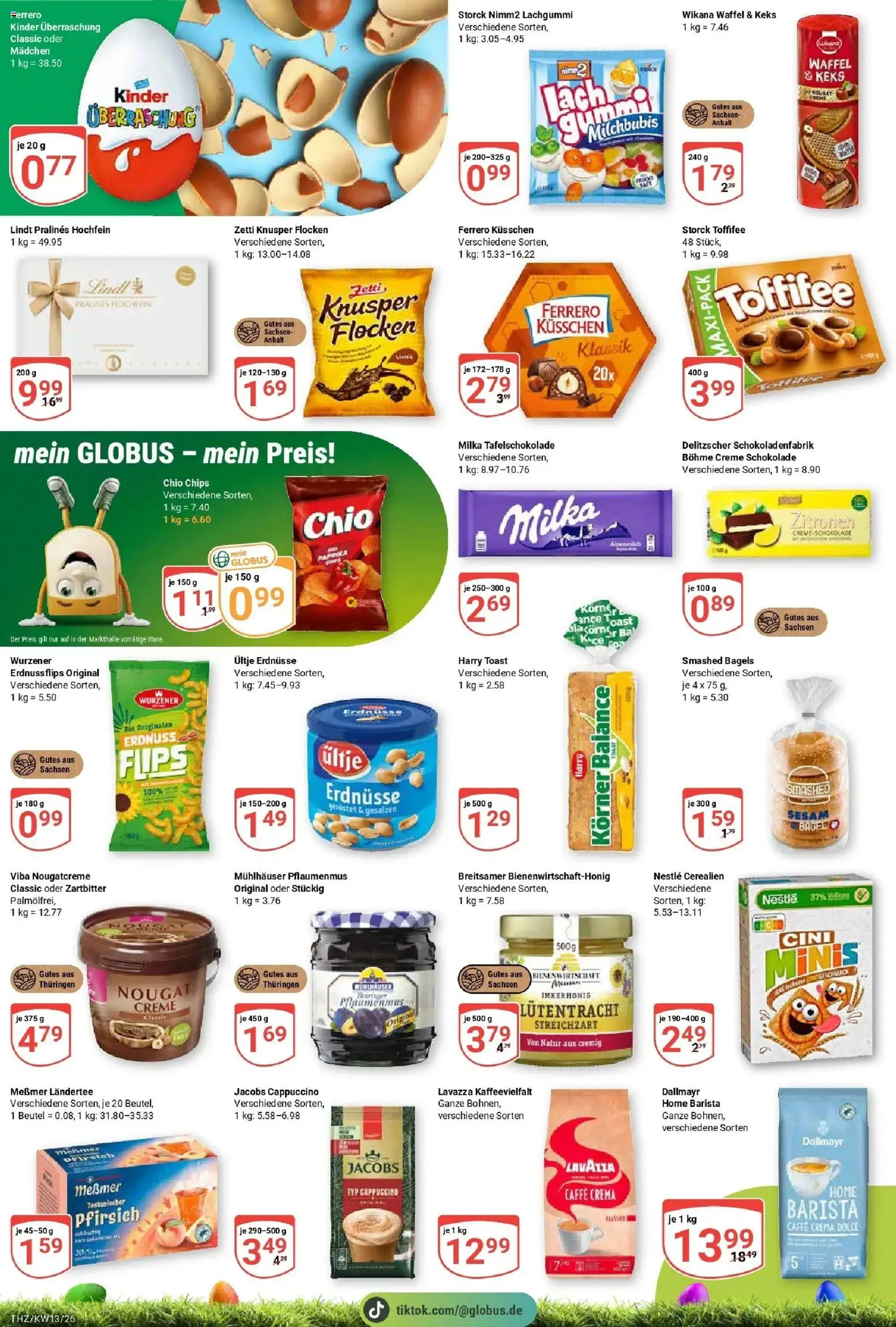 Globus prospekt Zeitz	 – gültig ab 23.03.2026 | Seite: 4 | Produkte: Lindt, Chips, Flocken, Zitronen
