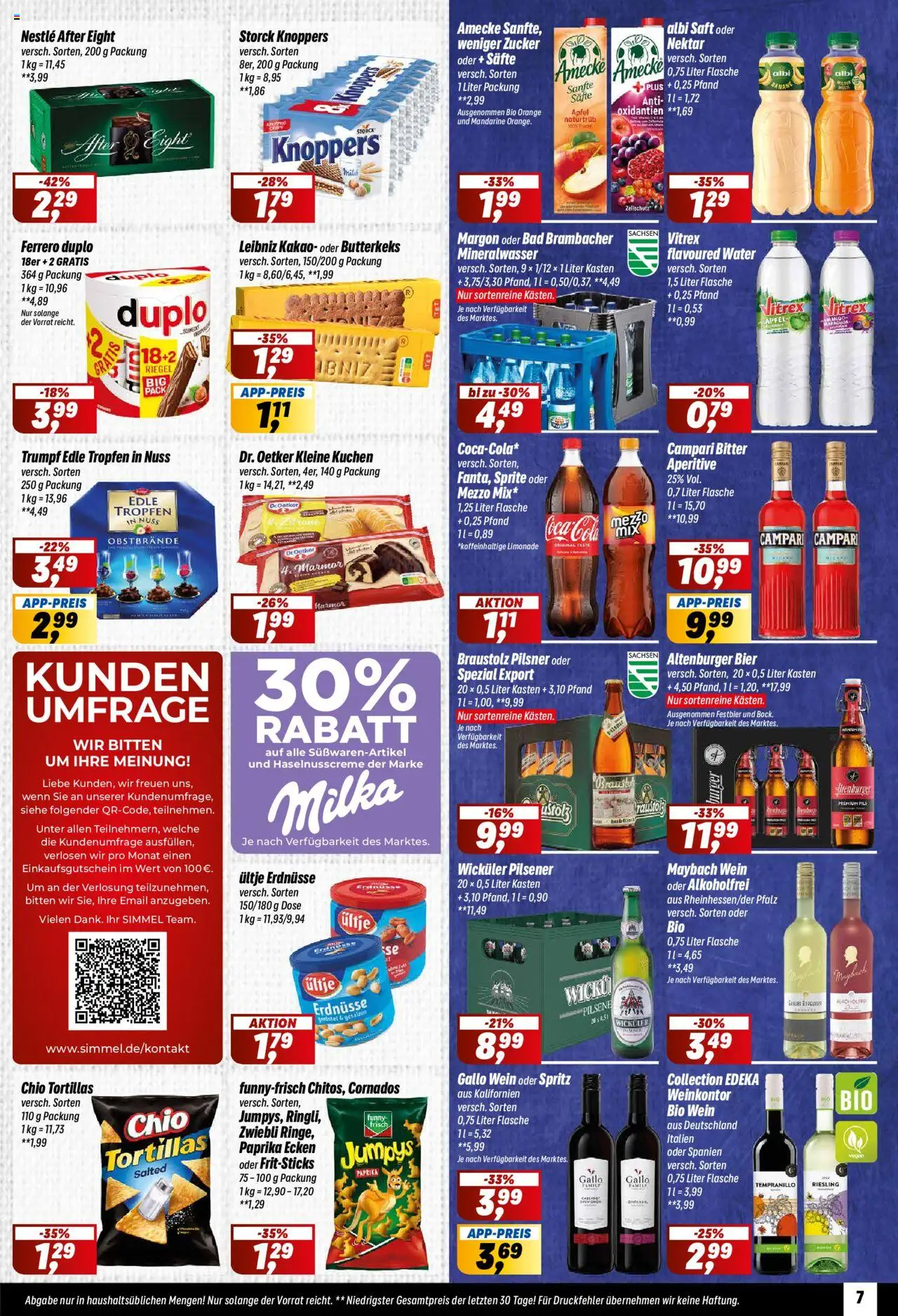 Simmel Prospekt 	 – gültig ab 29.09.2025 | Seite: 7 | Produkte: Bier, Äpfel, Paprika, Saft
