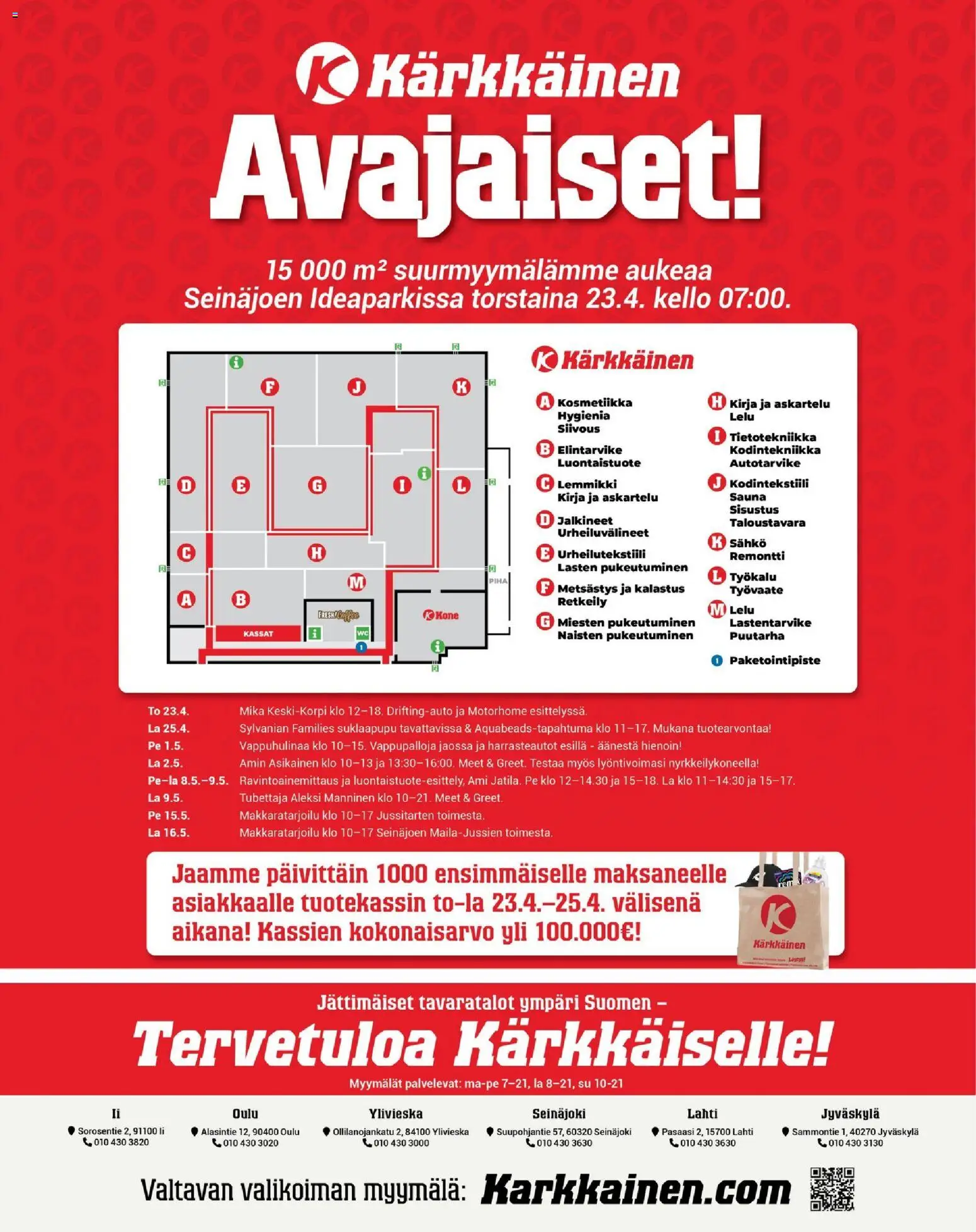 Kärkkäinen tarjoukset - Seinäjoen alue – voimassa 23.04.2026 alkaen | Sivu: 32 | Tuotteet: Kirja, Kello