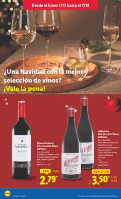 Vista previa Altos de Tamarón Vino tinto D.O. Ribera del Duero, Uva: Tempranillo. Fruta fresca, frambuesa, sobre notas ligeramente minerales. Sutil, elegante y goloso. 75 cl válido desde el 01.12.2025 | Página: 18