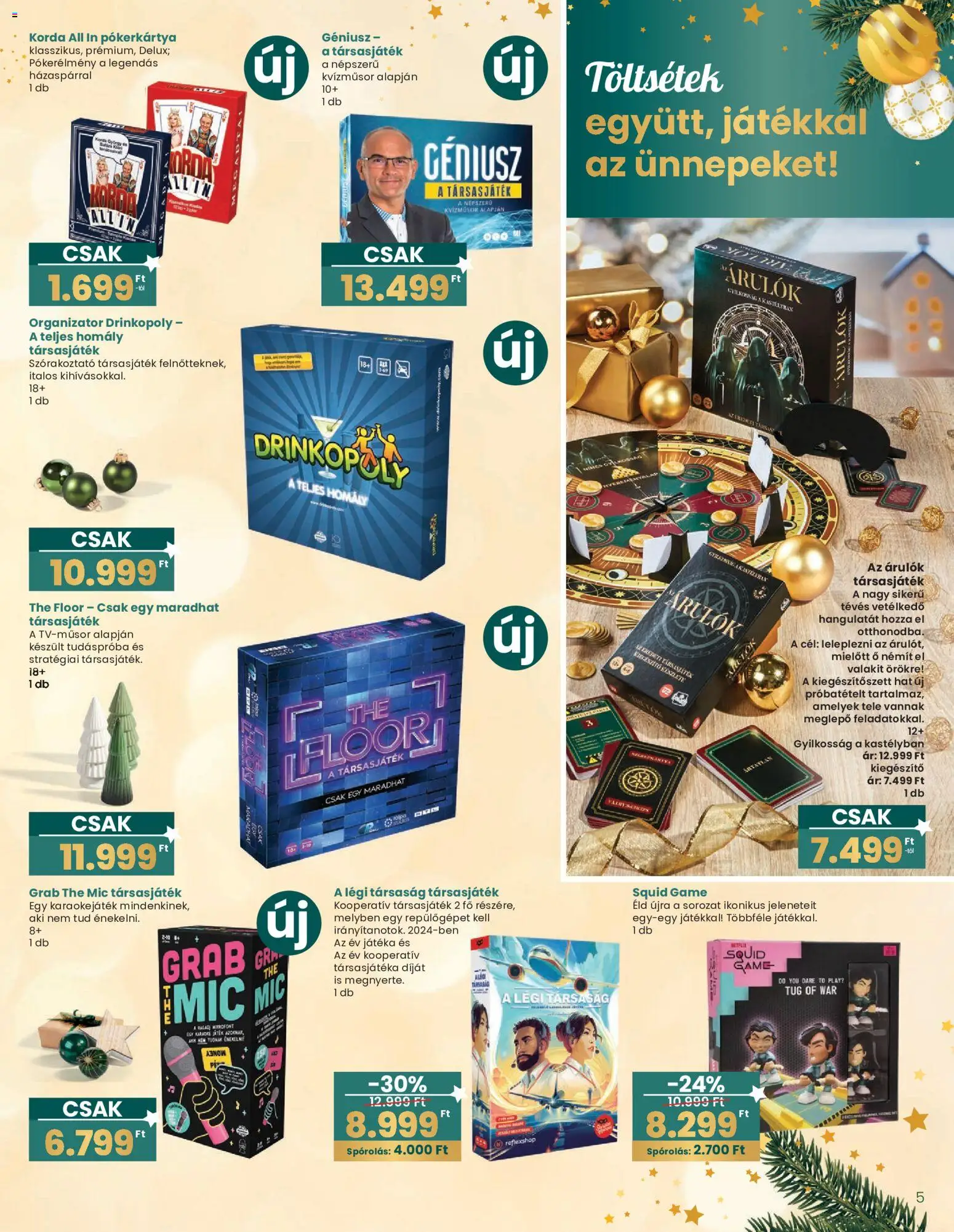Interspar akciós ujság - amely érvényes a következő dátumtól: 20.12.2025 | Oldal: 5 | Termékek: Társasjáték