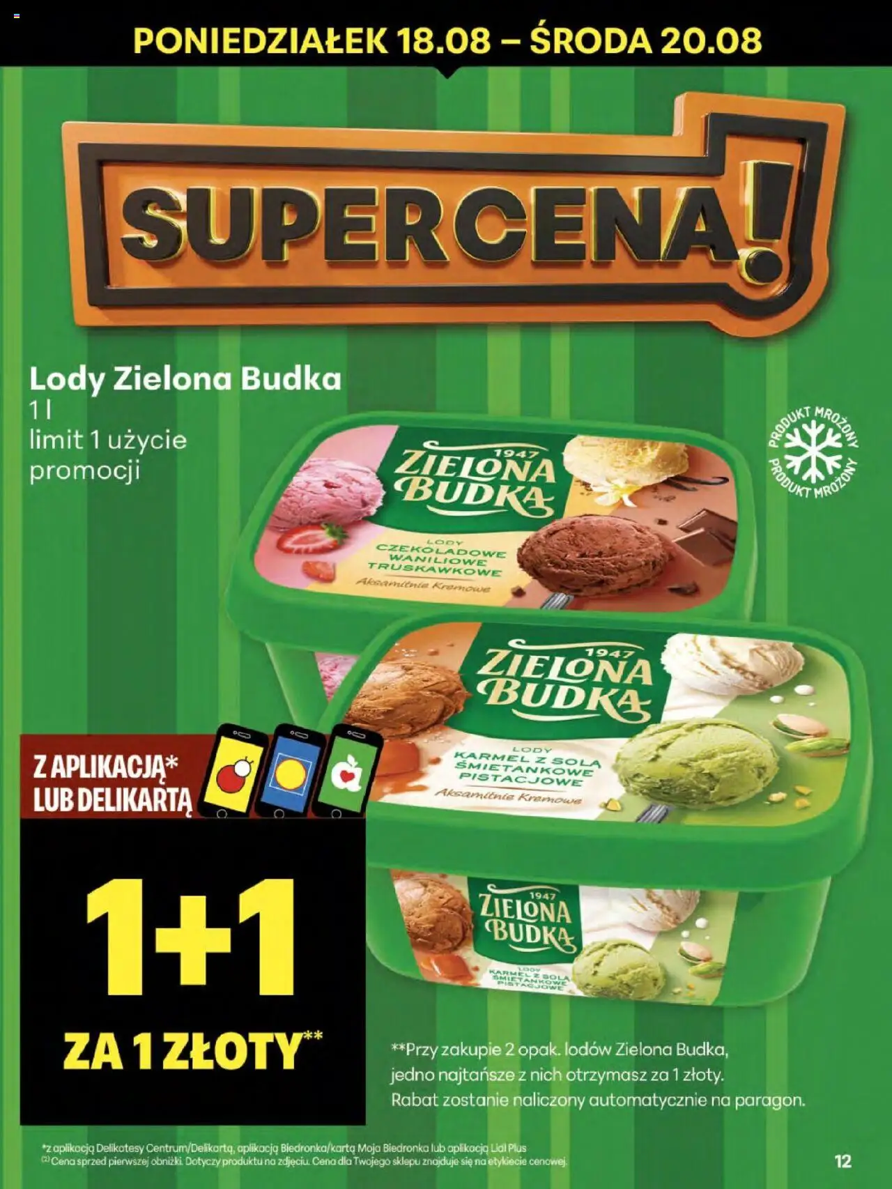 Delikatesy Centrum Gazetka - Sklepy Własne od 14.08.2025 | Strona: 12 | Produkty: Delikatesy, Lody
