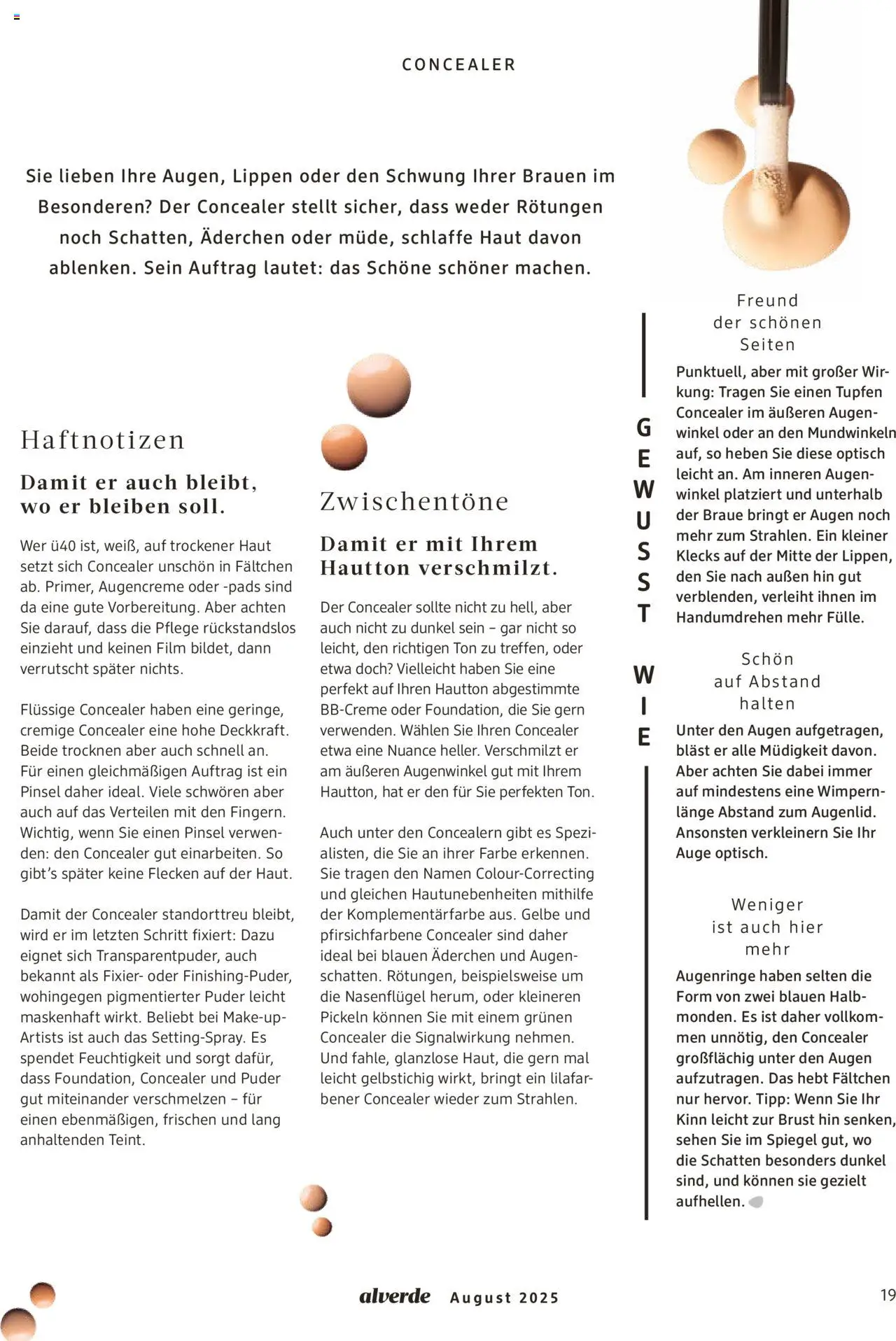 dm drogerie Prospekt 	 - gültig ab dem 01.08.2025 | Seite: 19 | Produkte: Spiegel, Concealer, Puder, Pinsel