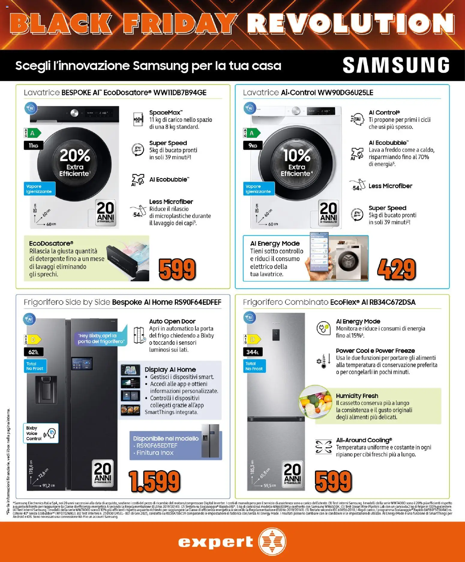 Volantino Expert del 30.10.2025 | Pagina: 25 | Prodotti: Detergente, Lavatrice, Data, Frigorifero combinato
