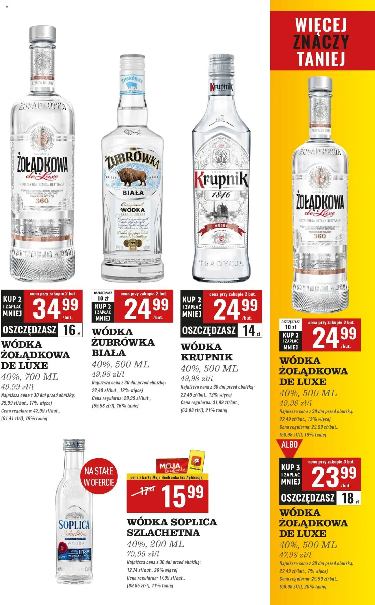 Biedronka gazetka - Czas na toast od 28.07.2025 | Strona: 27 | Produkty: Soplica wódka, Krupnik wódka, Żubrówka, Wódka