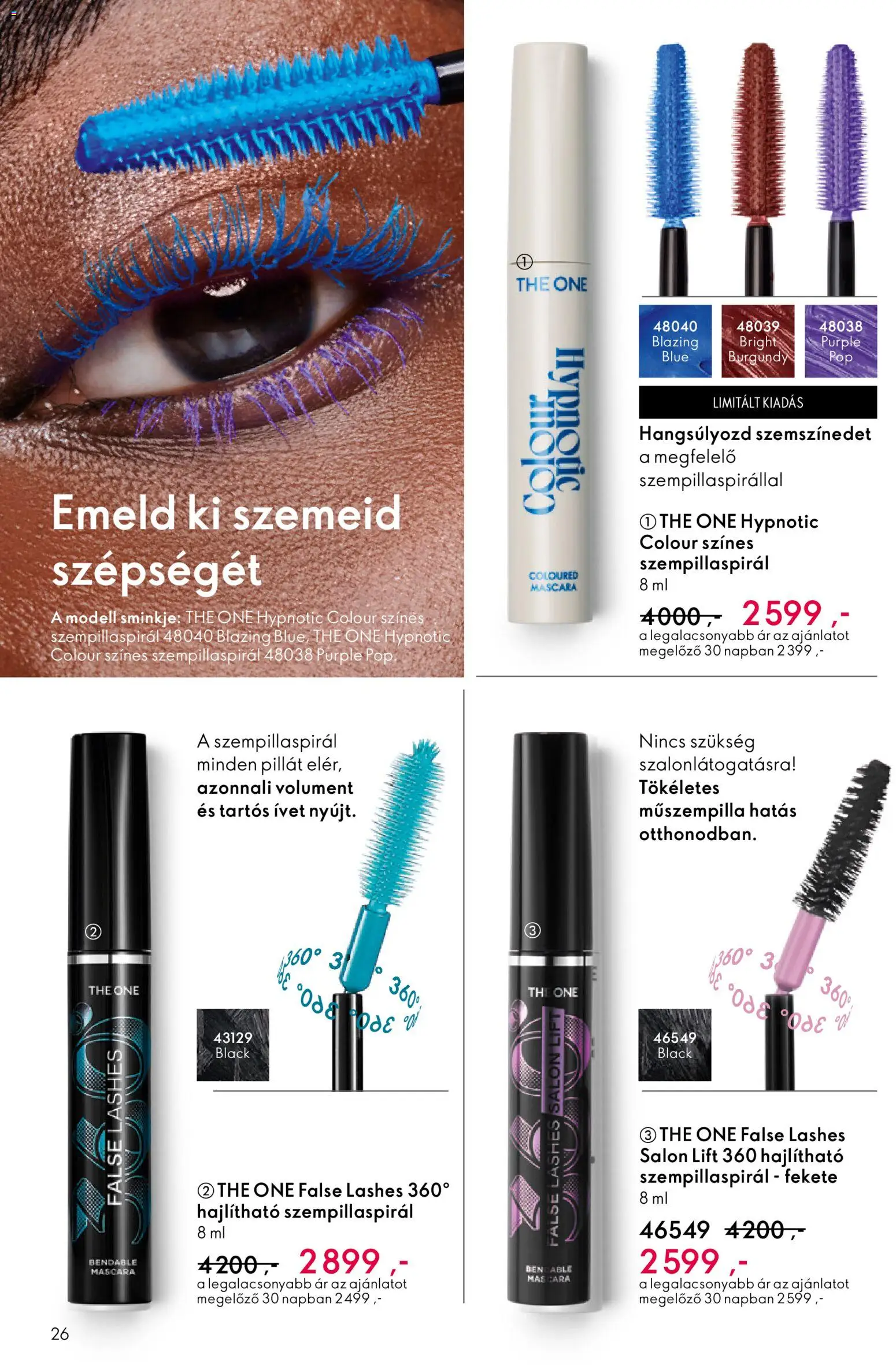 Oriflame akciós ujság - amely érvényes a következő dátumtól: 22.10.2025 | Oldal: 26 | Termékek: Szempillaspirál, Műszempilla