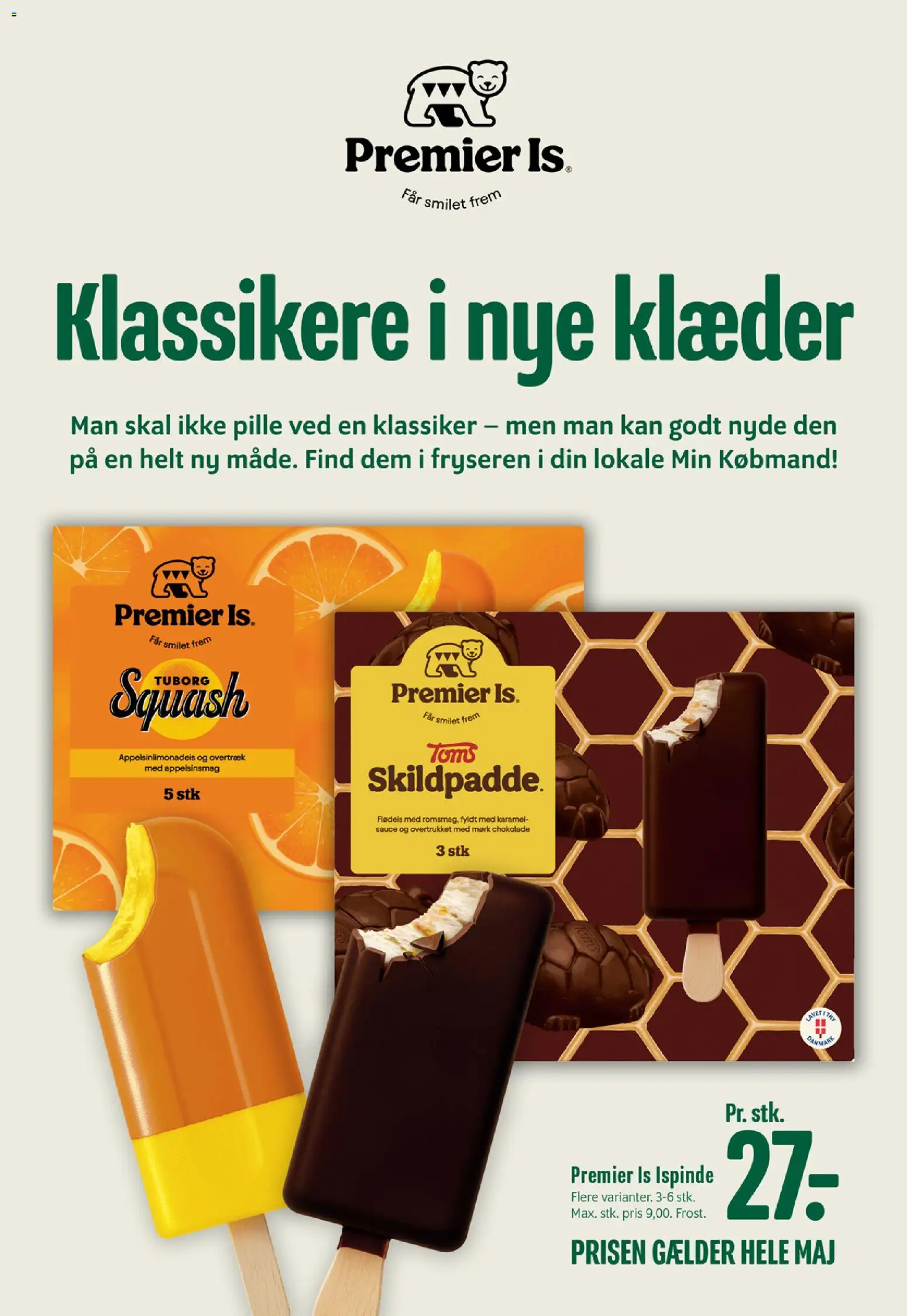 Min Købmand tilbudsavis – gyldig fra 01.05.2026 | Side: 13 | Produkter: Chokolade, Squash, Flødeis, Is