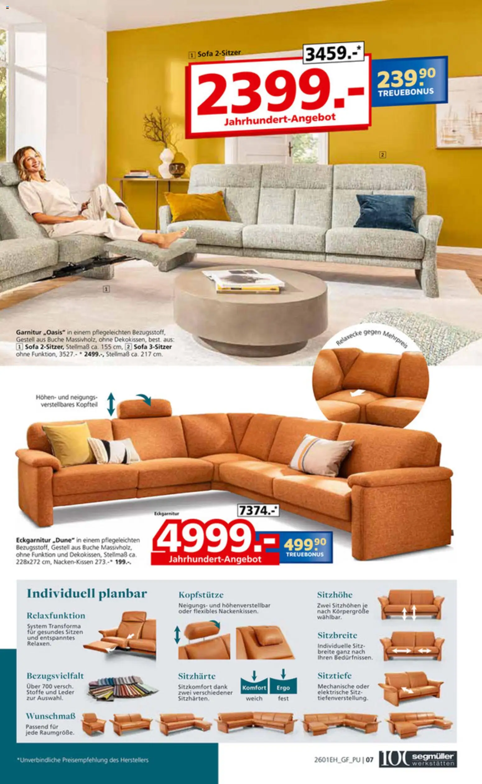 Segmüller Bestes Handwerk aus Bayern  – gültig ab 27.12.2025 | Seite: 7 | Produkte: Sofa