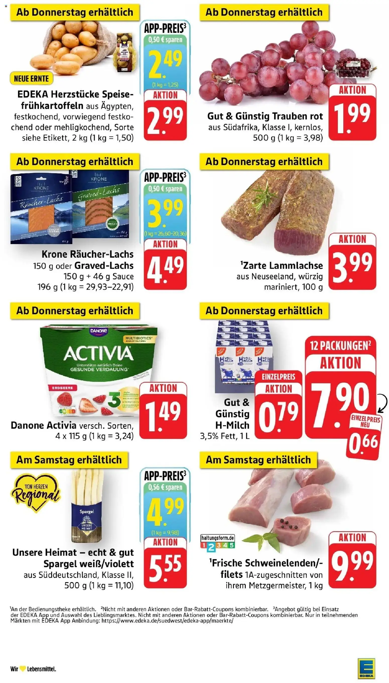 Edeka prospekt Heilbronn	 – gültig ab 19.04.2026 | Seite: 50 | Produkte: Trauben, Spargel, Fisch, Räucherlachs