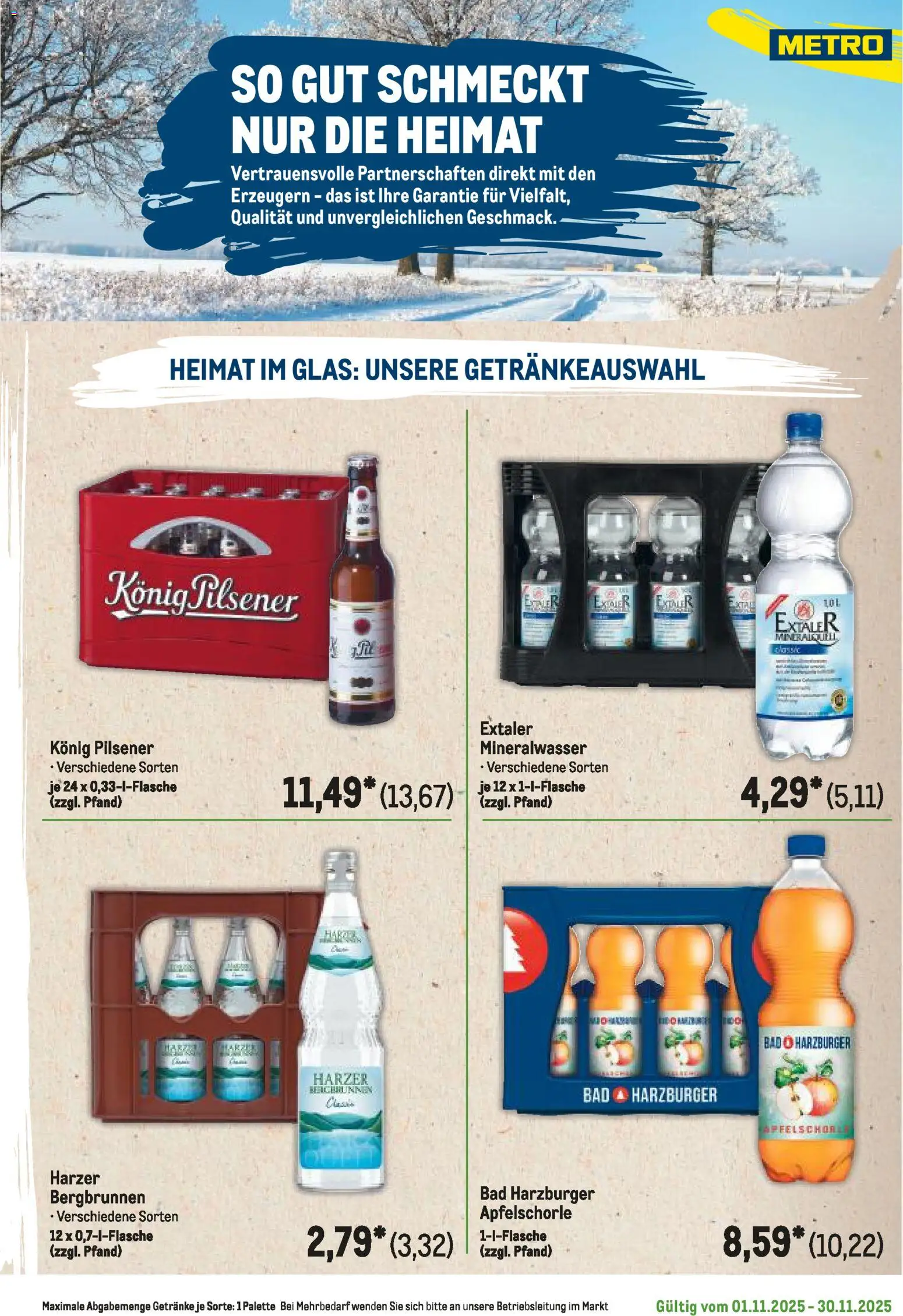 Metro Regionaler Flyer – gültig ab 01.11.2025 | Seite: 15 | Produkte: Konig pilsener, Bad, Mineralwasser