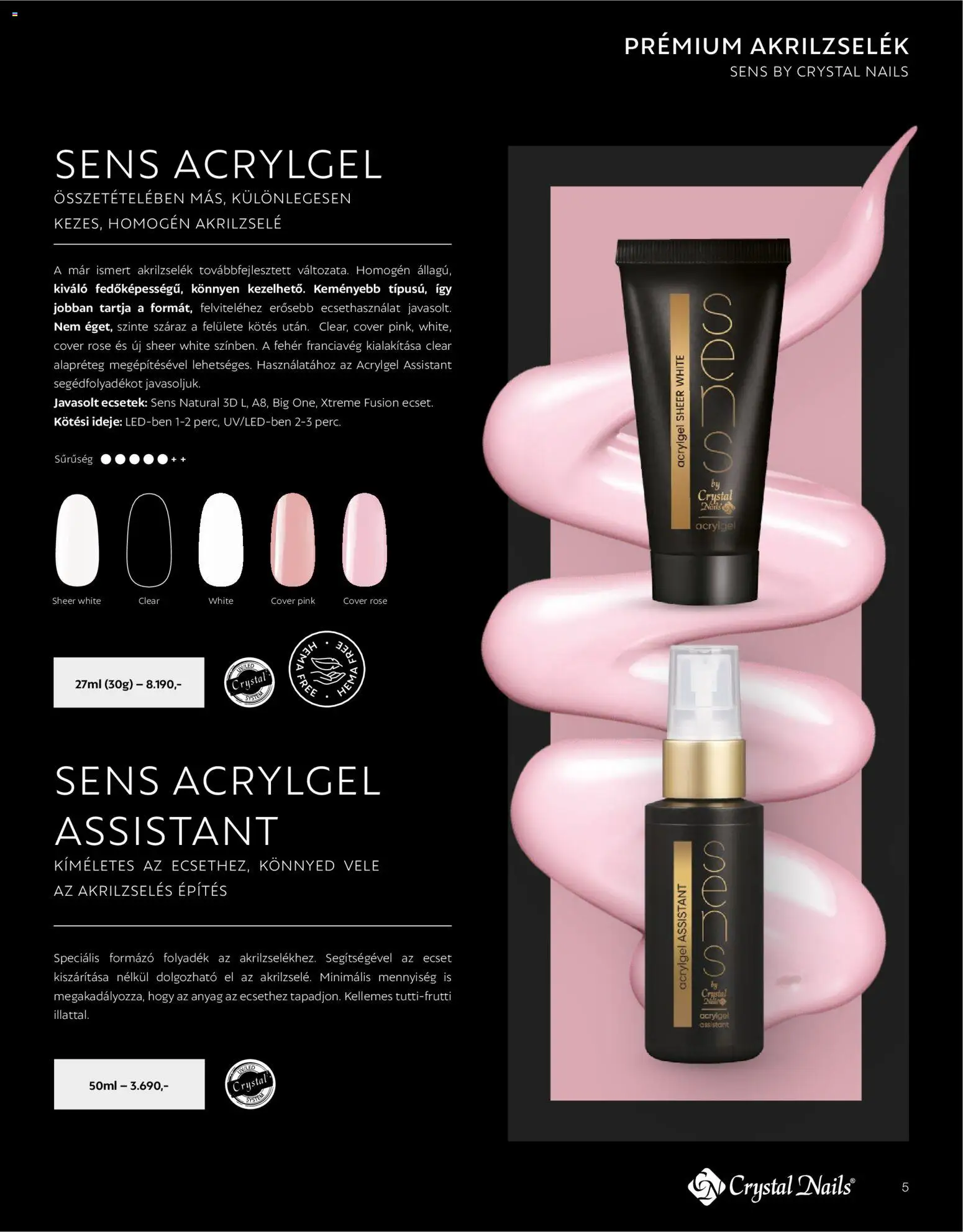 Crystal Nails akciós ujság - amely érvényes a következő dátumtól: 09.03.2026 | Oldal: 5 | Termékek: Ecset