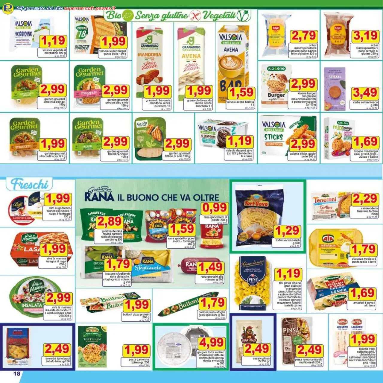 Volantino Pewex del 08.10.2025 | Pagina: 18 | Prodotti: Falafel, Gnocchi, Gnocchetti, Terra