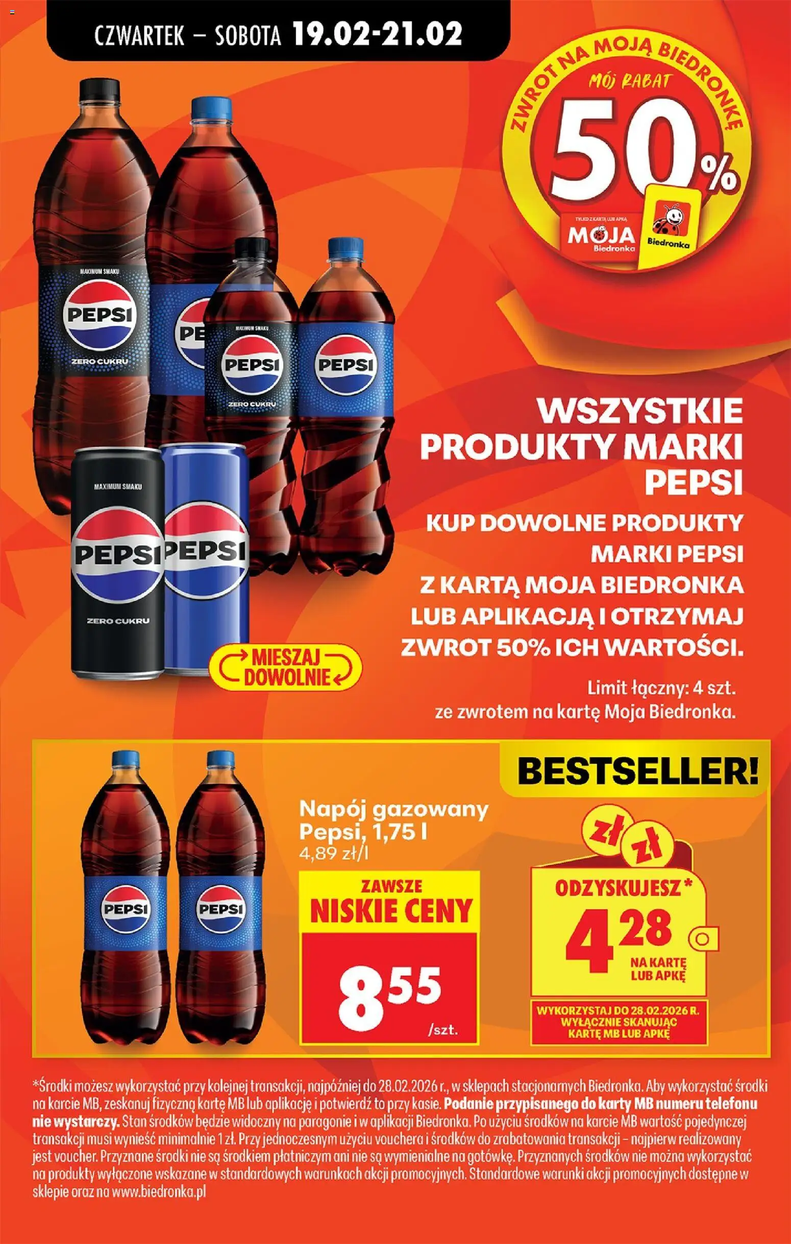 Biedronka gazetka - Oferta w tym tygodniu od 19.02.2026 | Strona: 5 | Produkty: Karta, Pepsi