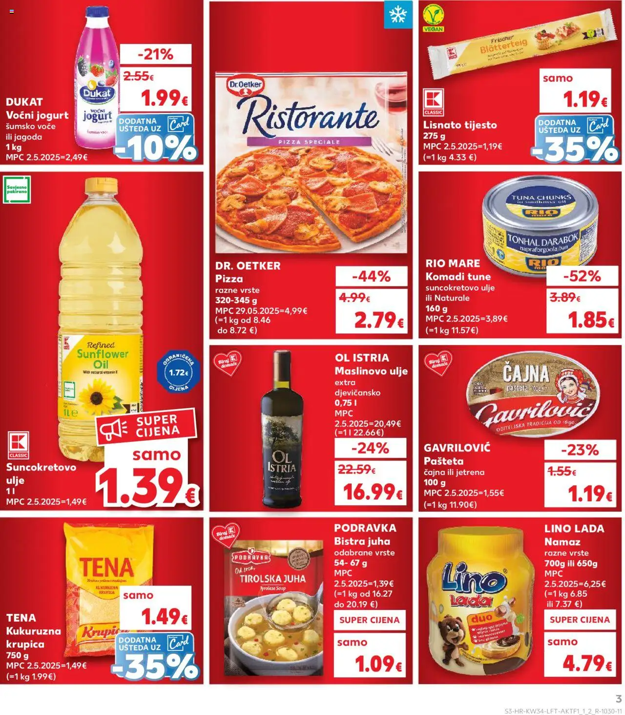 Kaufland katalog | vrijedi od 20.08.2025 | Stranica: 3 | Proizvodi: Ulje, Voćni jogurt, Pašteta, Juha