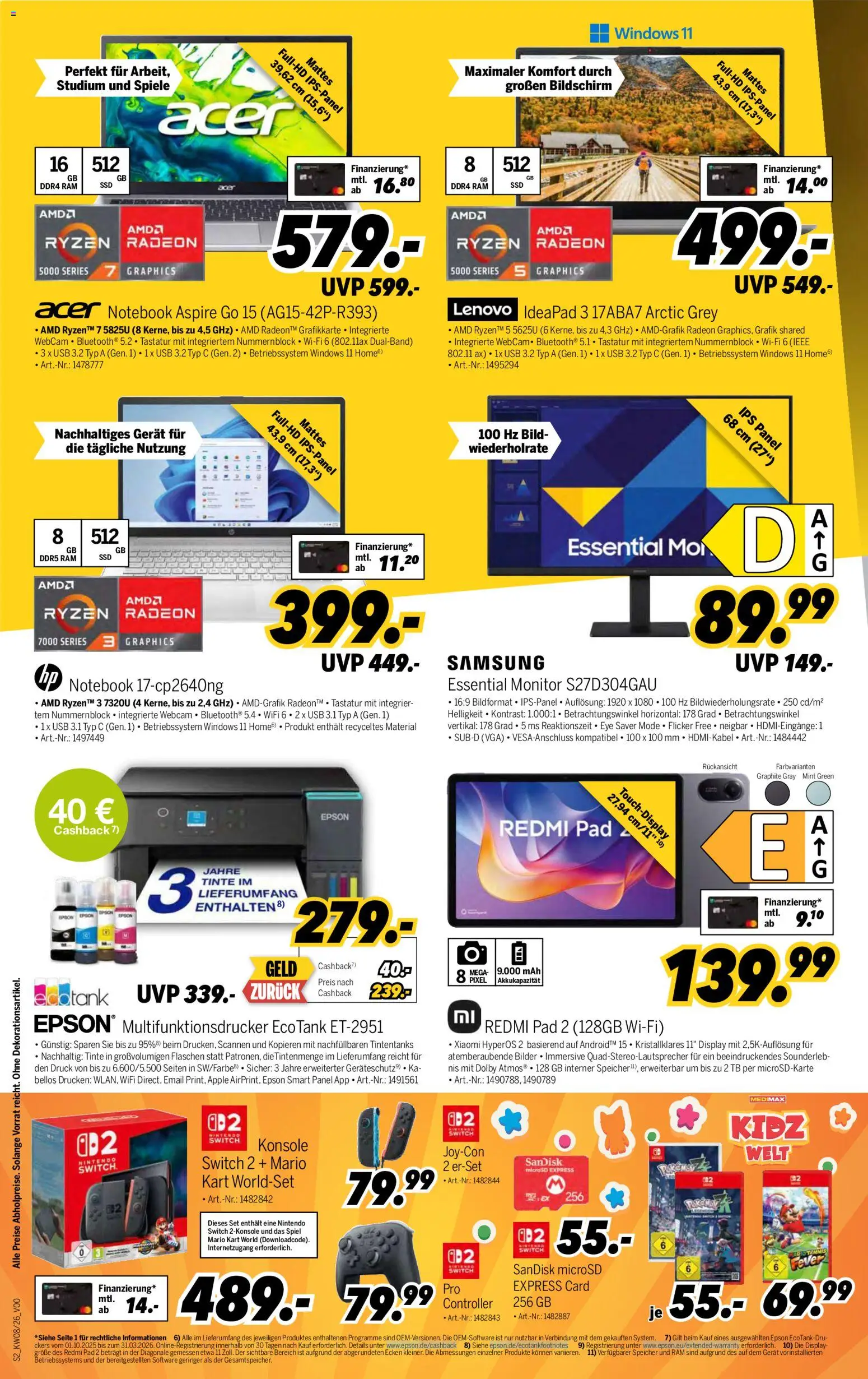 Medimax Prospekt 	 – gültig ab 14.02.2026 | Seite: 2 | Produkte: Samsung, Bilder, Bildschirm, Tastatur