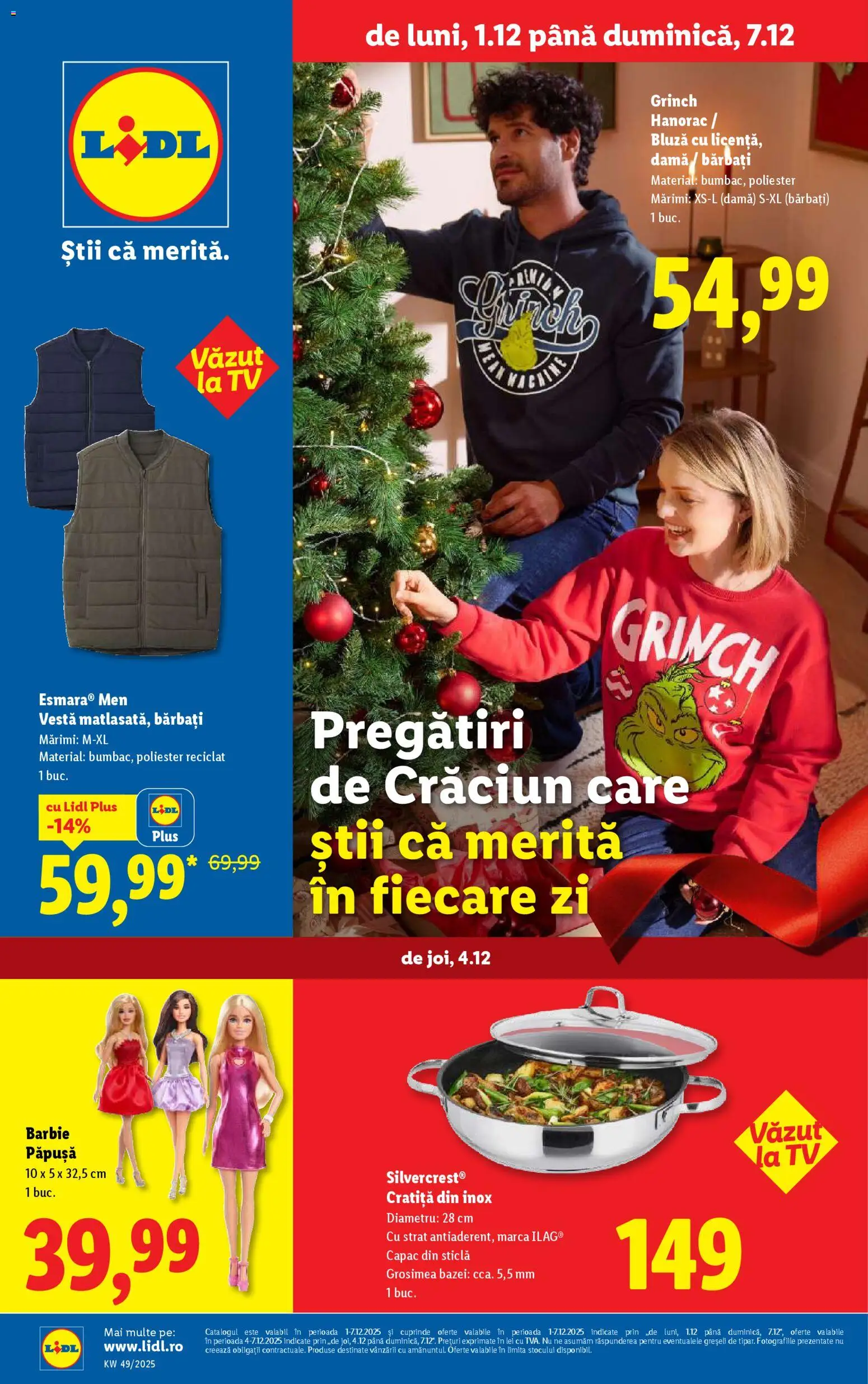 Noul catalog Lidl – valabil de la 01.12.2025 | Pagină: 1 | Produse: Cratiță, Bluză, Vestă, Keşe