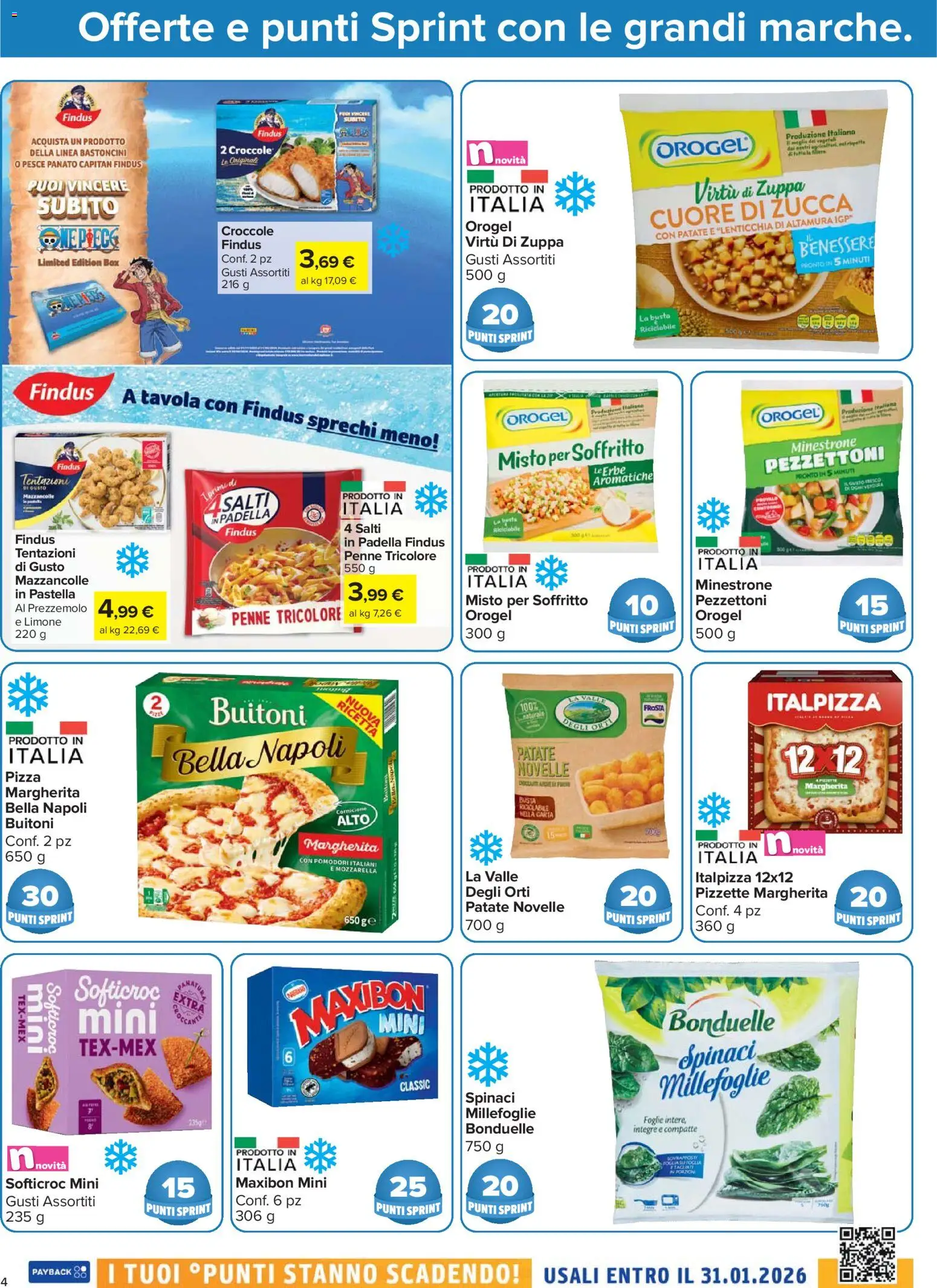 Volantino Carrefour del 16.12.2025 | Pagina: 4 | Prodotti: Pesce, Patate, Mazzancolle, Penne