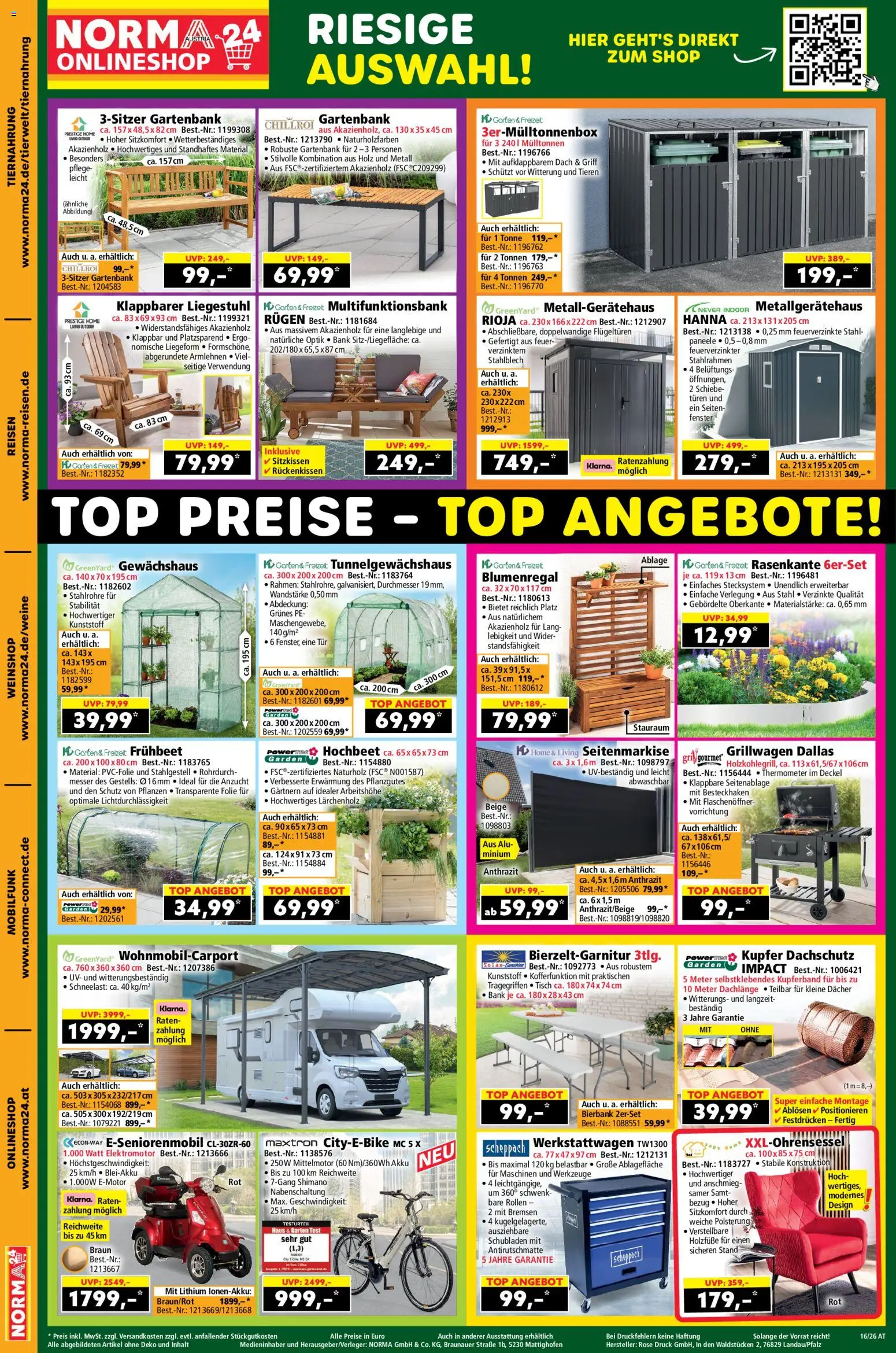 Norma Online shop gültig ab 13.04.2026 | Seite: 2 | Produkte: Thermometer, Liegestuhl, Tisch