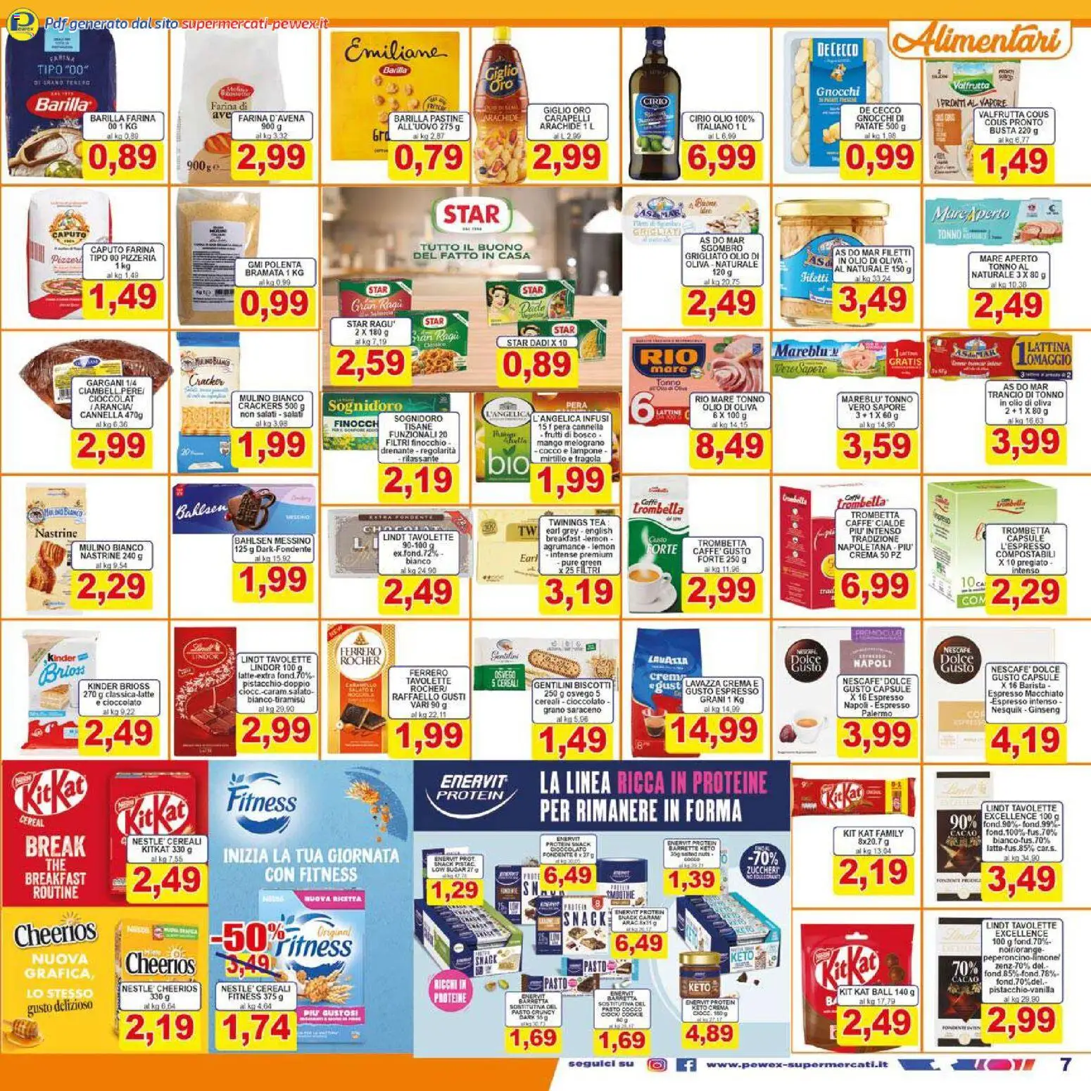 Volantino Pewex del 26.01.2026 | Pagina: 7 | Prodotti: Pera, Cocco, Gnocchi, Lavazza