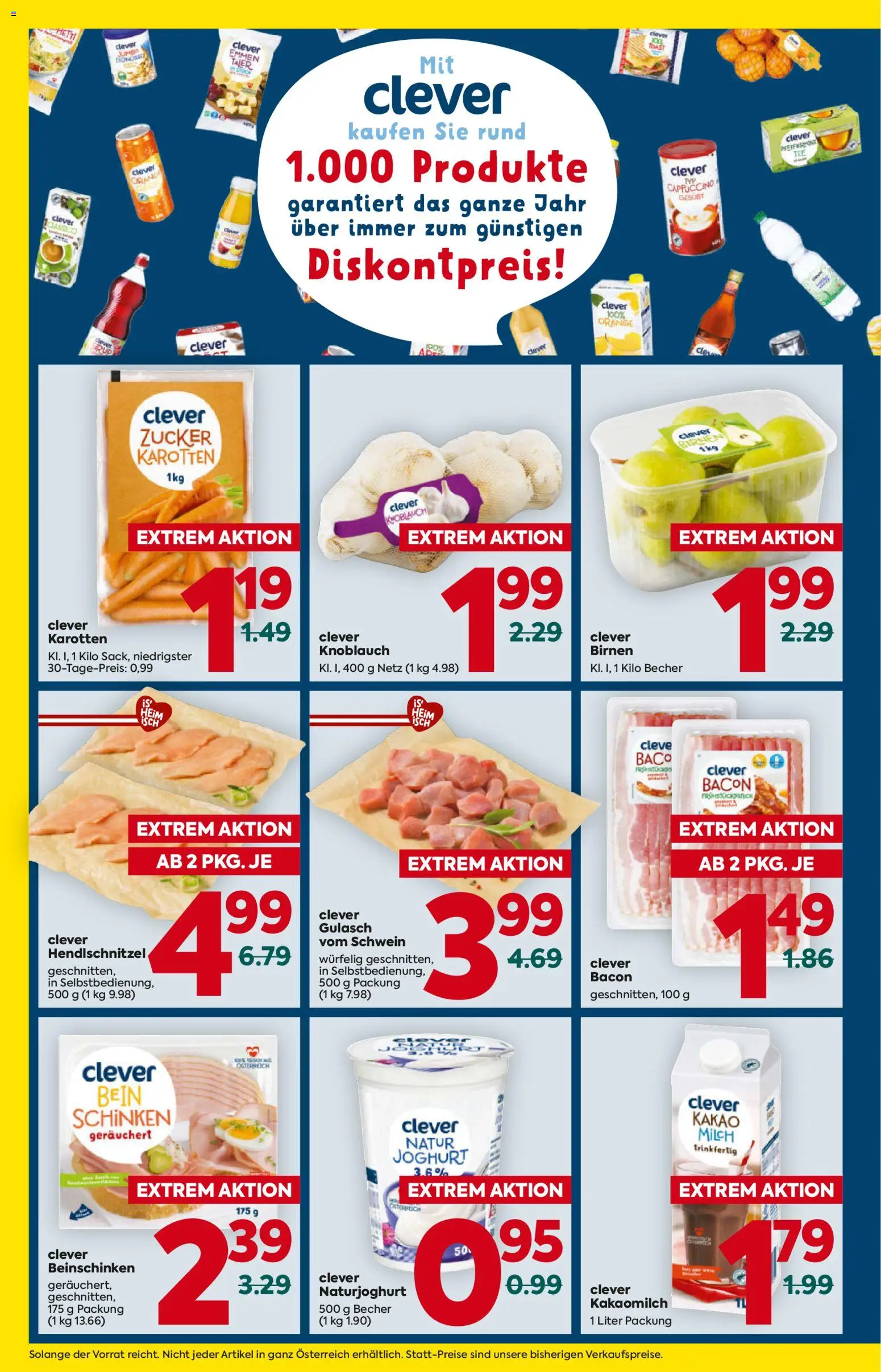 Billa Flugblatt - Tirol gültig ab 30.10.2025 | Seite: 4 | Produkte: Knoblauch, Milch, Joghurt, Schinken