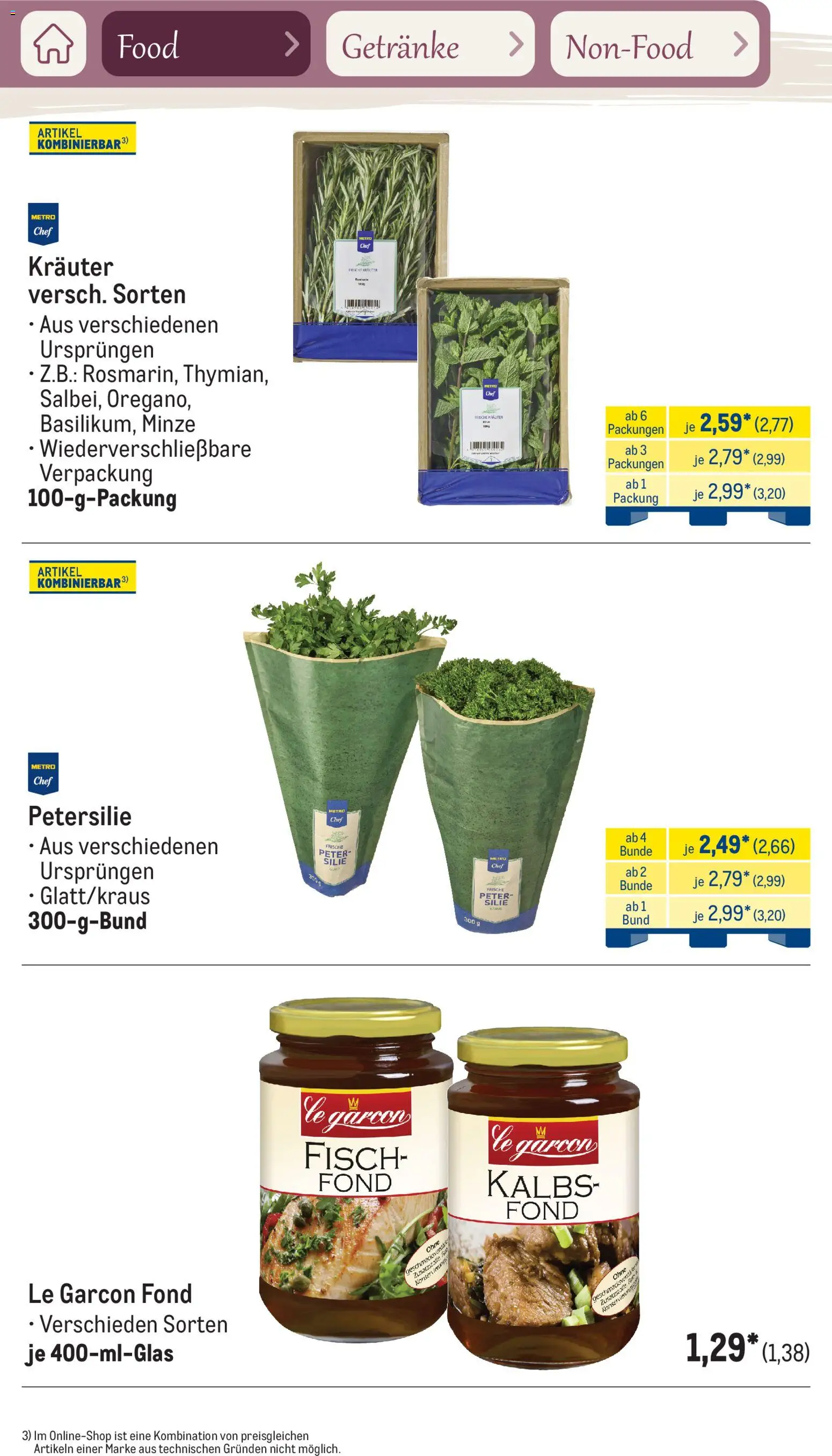 Metro Saisonkatalog Frühlingsgenuss – gültig ab 01.03.2026 | Seite: 15 | Produkte: Fisch, Petersilie