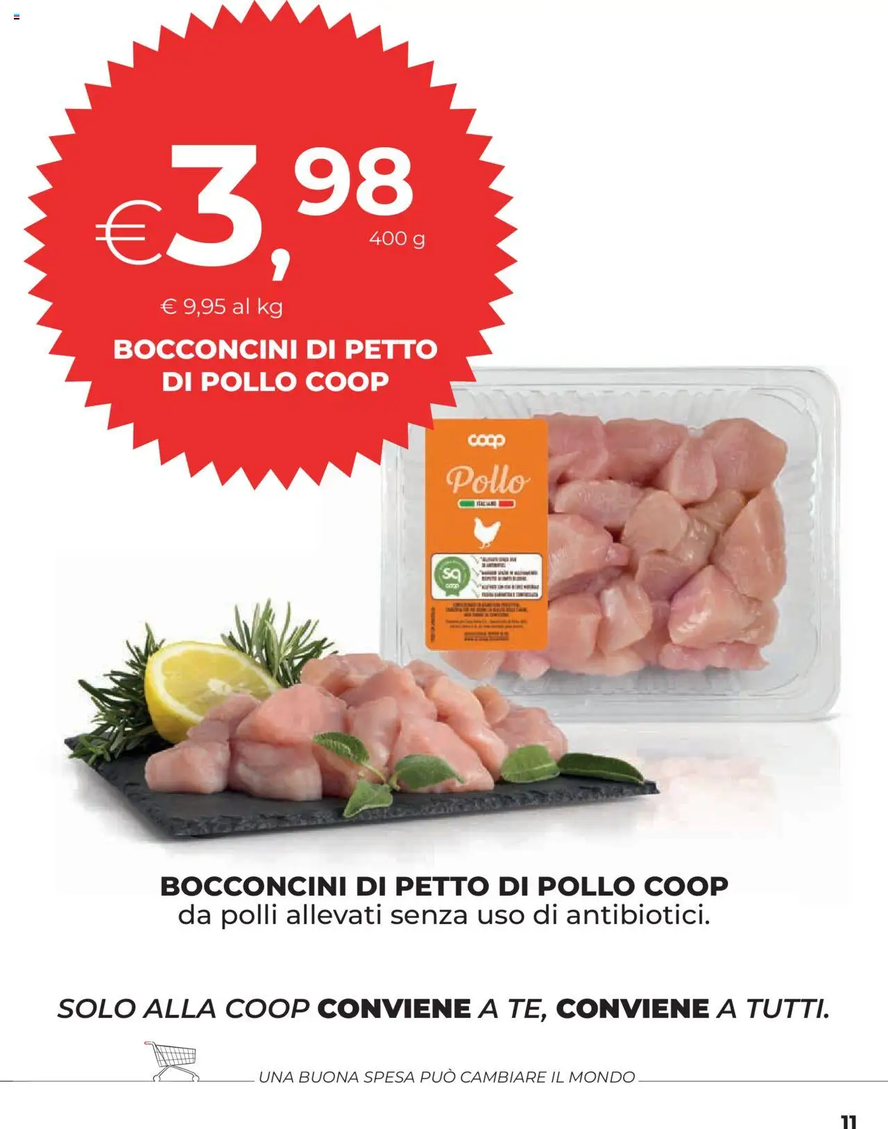 Volantino COOP del 19.06.2025 | Pagina: 11 | Prodotti: Petto di Pollo, Pollo, The