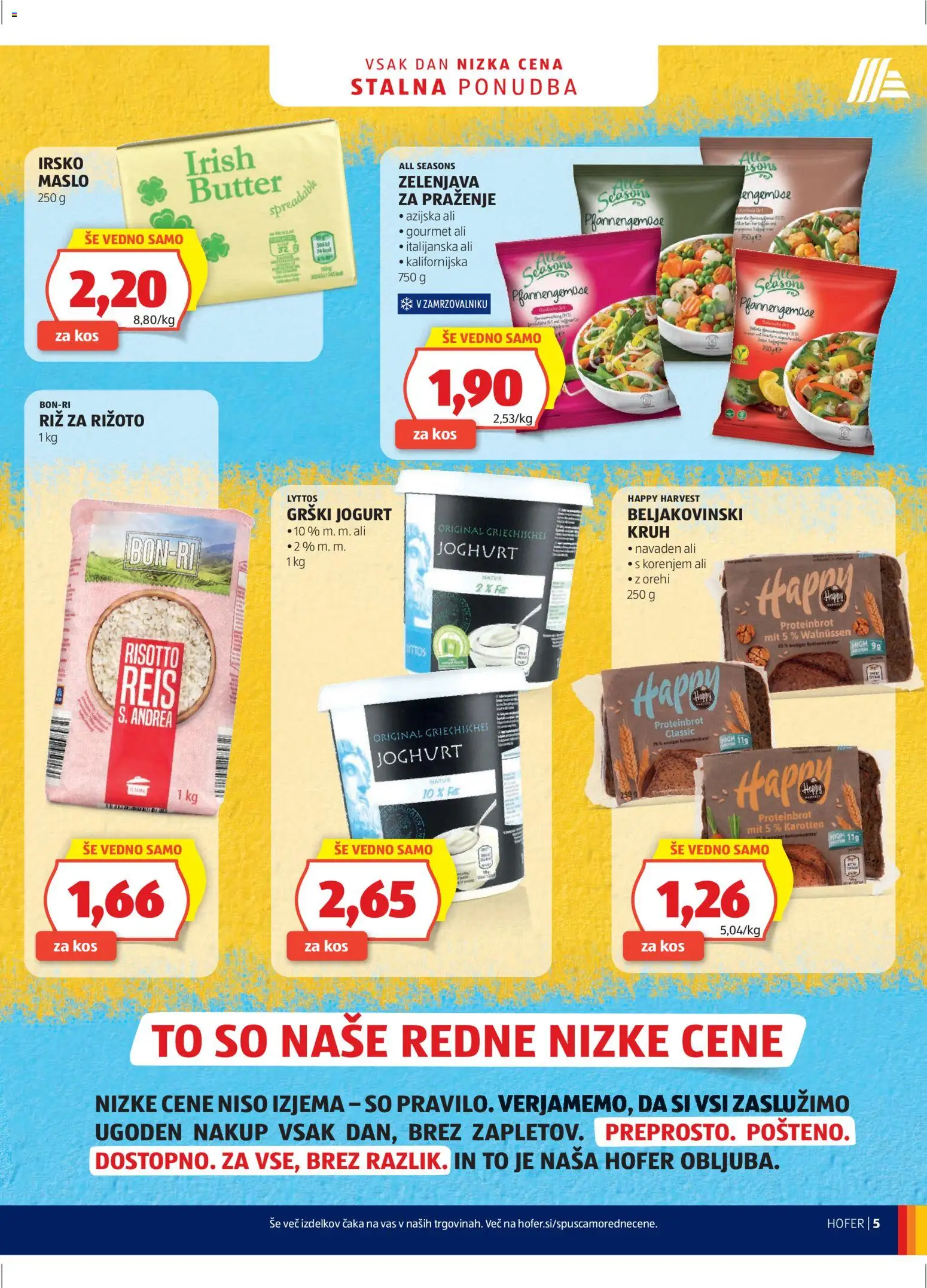 Hofer SI katalog | vrijedi od 18.02.2026 | Stranica: 5 | Proizvodi: Rižoto, Jogurt, Kruh