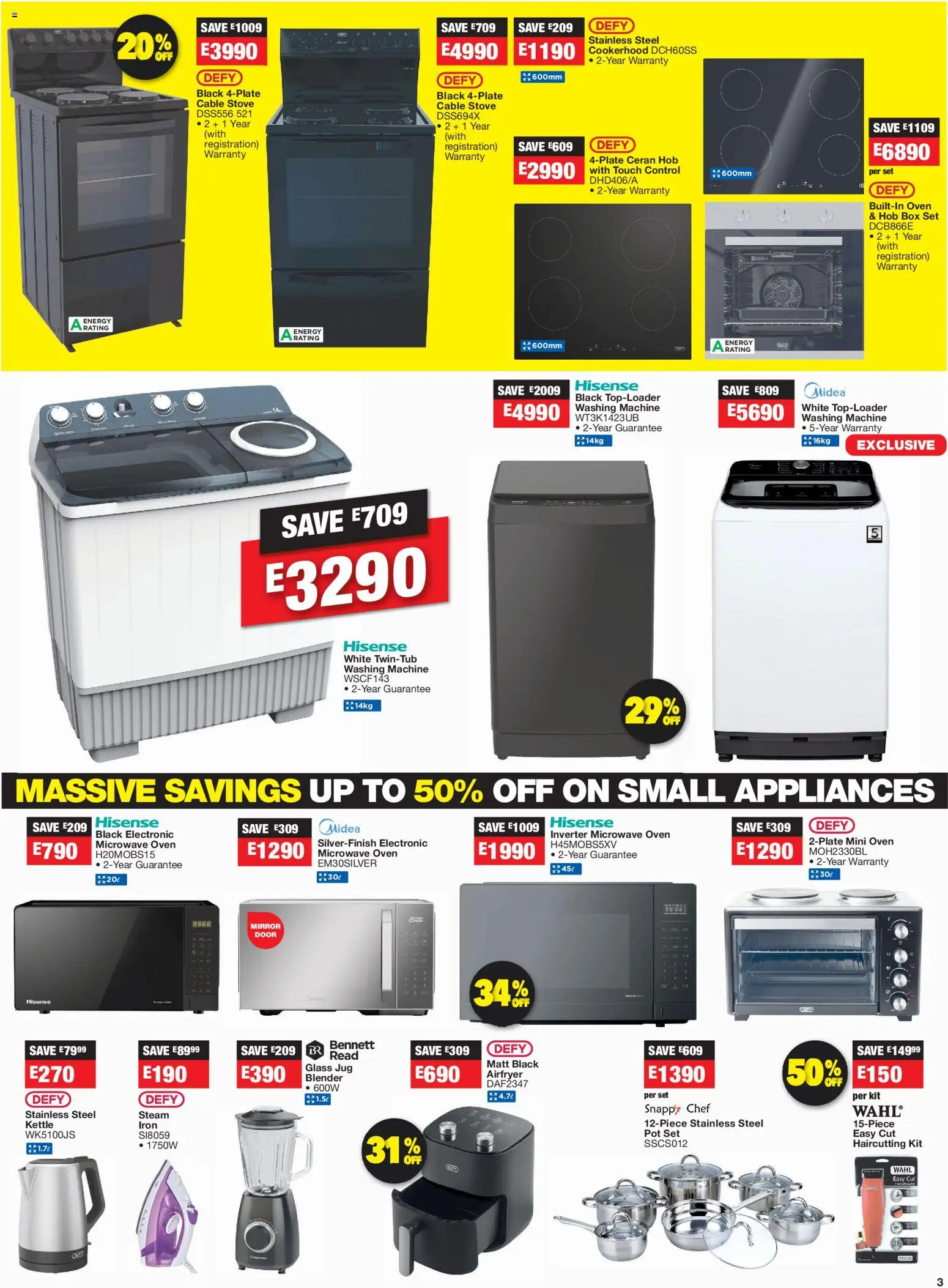 New OK Furniture catalogue – valid from 24.11.2025 | Page: 3 | Products: Cable, Kettle, Iron, Mirror