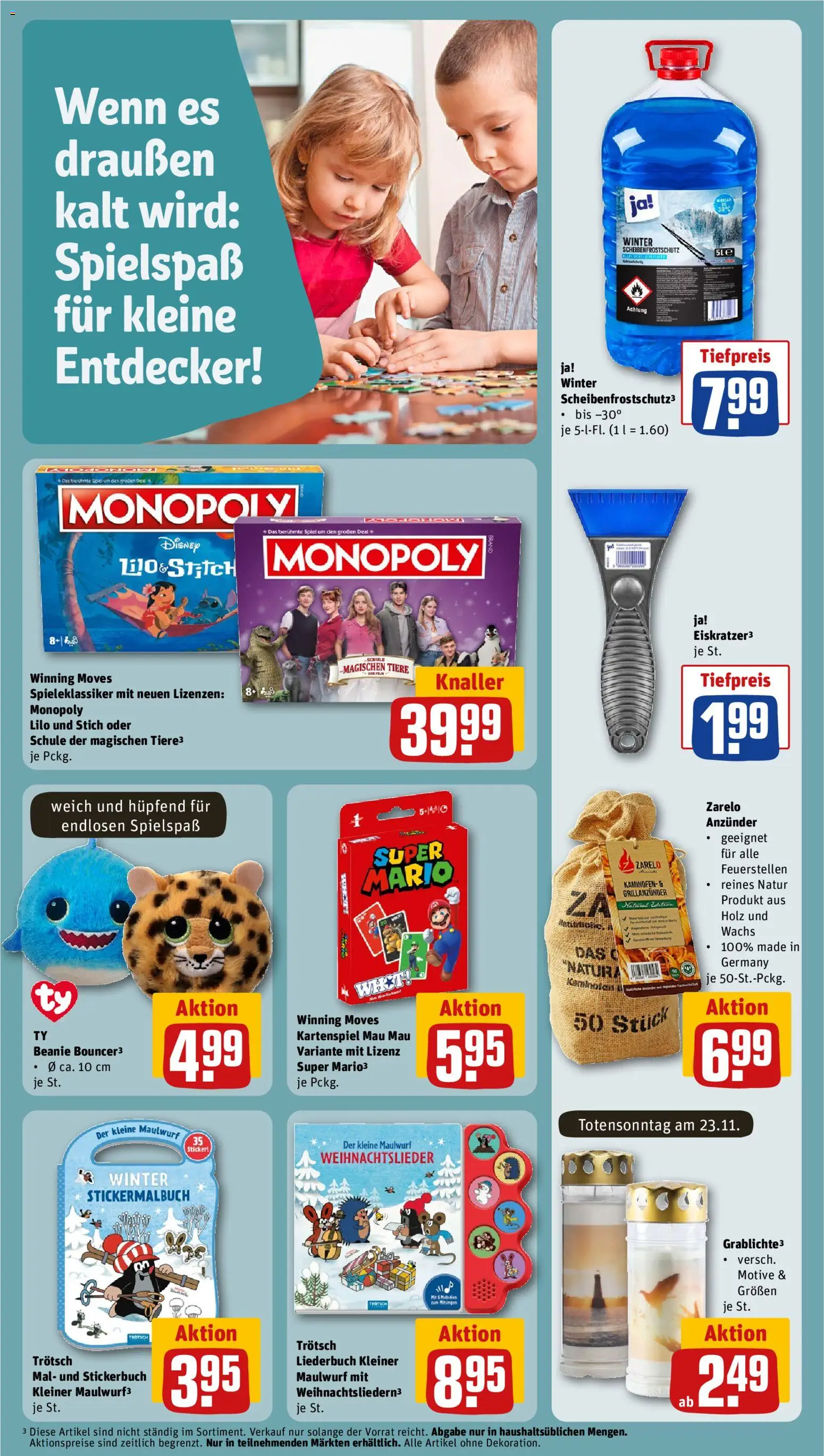 Rewe Prospekt 	 – gültig ab 17.11.2025 | Seite: 13 | Produkte: Spiel, Kaminofen