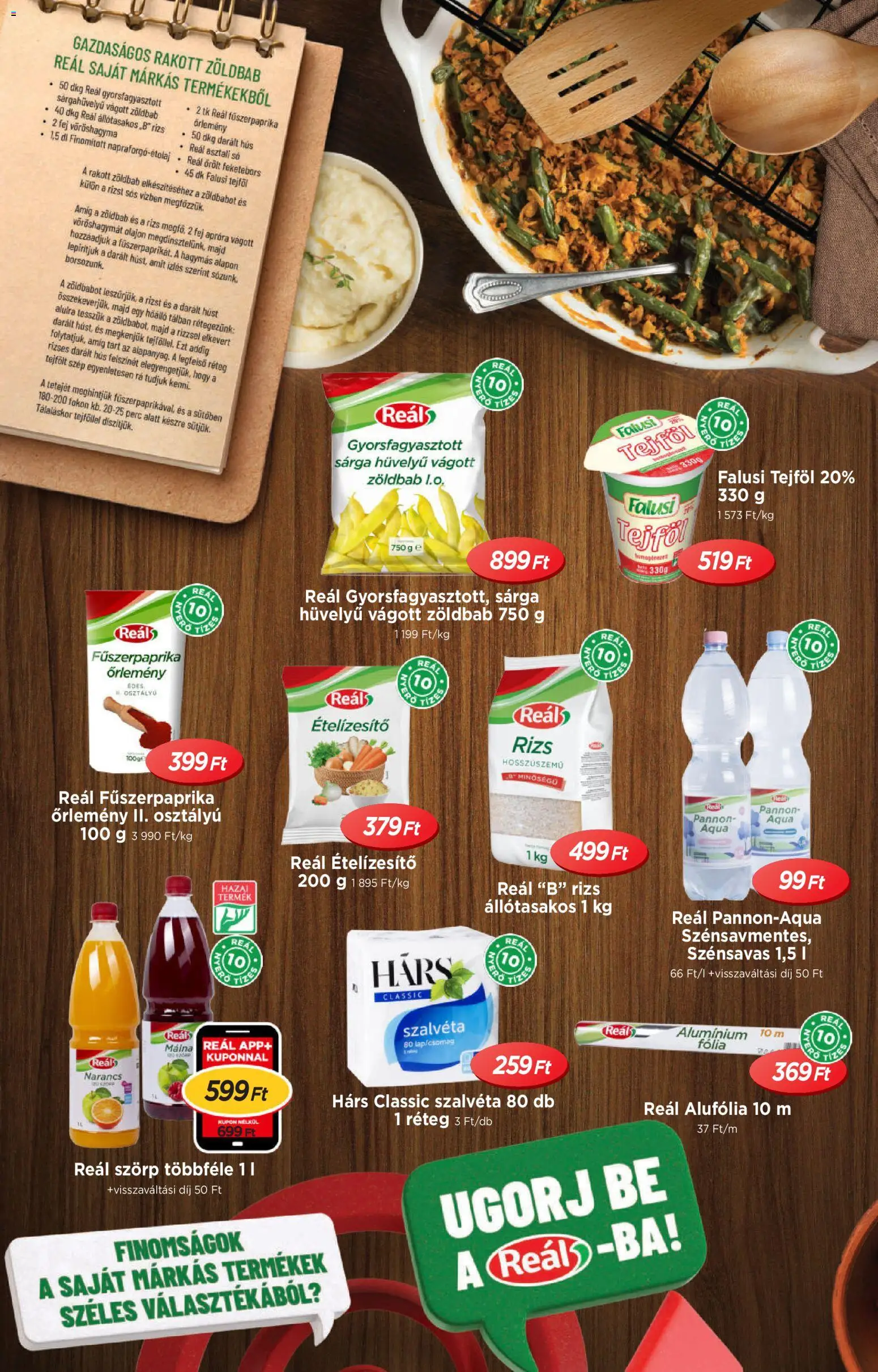 Reál akciós ujság - amely érvényes a következő dátumtól: 14.01.2026 | Oldal: 2 | Termékek: Szörp, Hús, Tejföl, Só