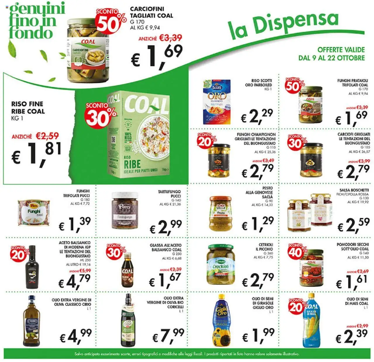 Volantino Coal del 09.10.2025 | Pagina: 19 | Prodotti: Riso, Cetrioli, Pesto, Aceto
