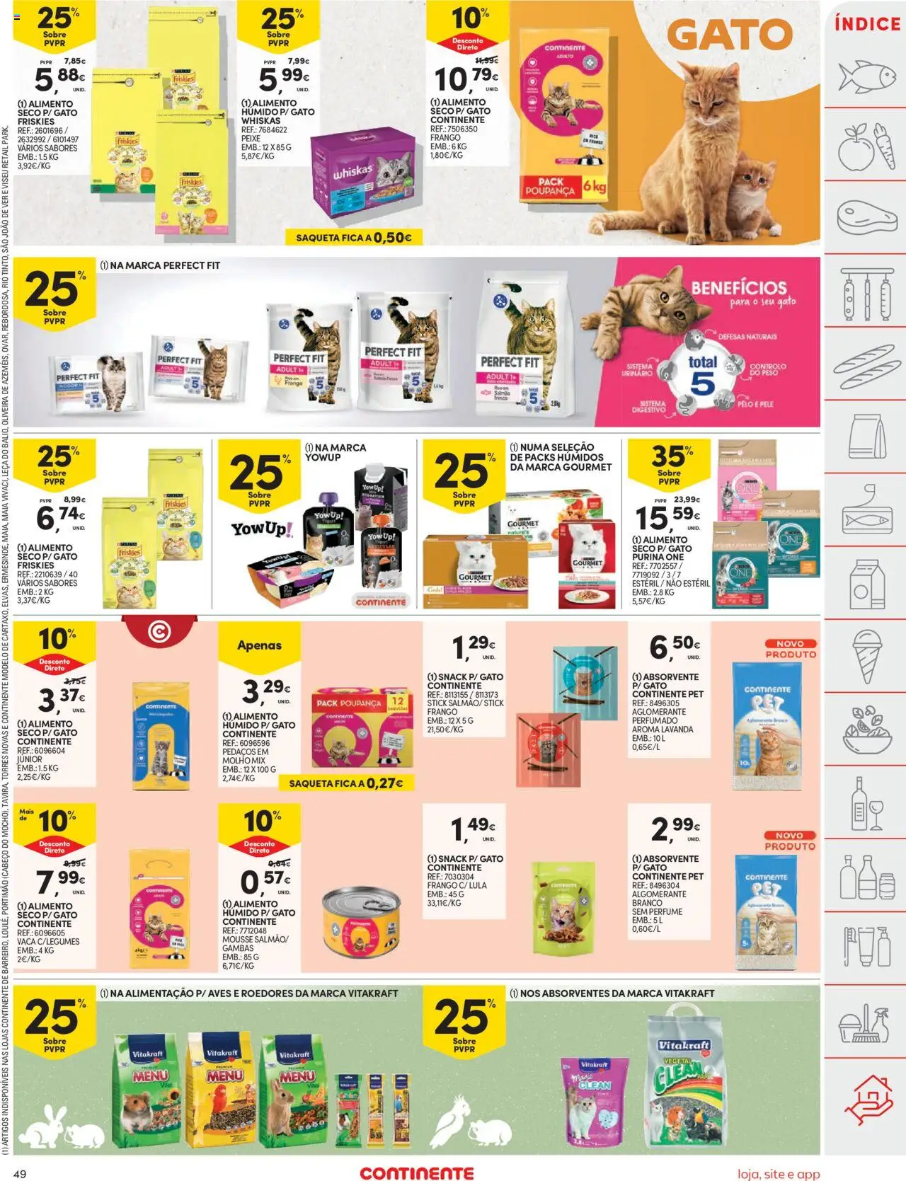 Continente folheto │ válido de 19.08.2025 | Página: 49 | Produtos: Purina one, Frango, Perfume, Peixe