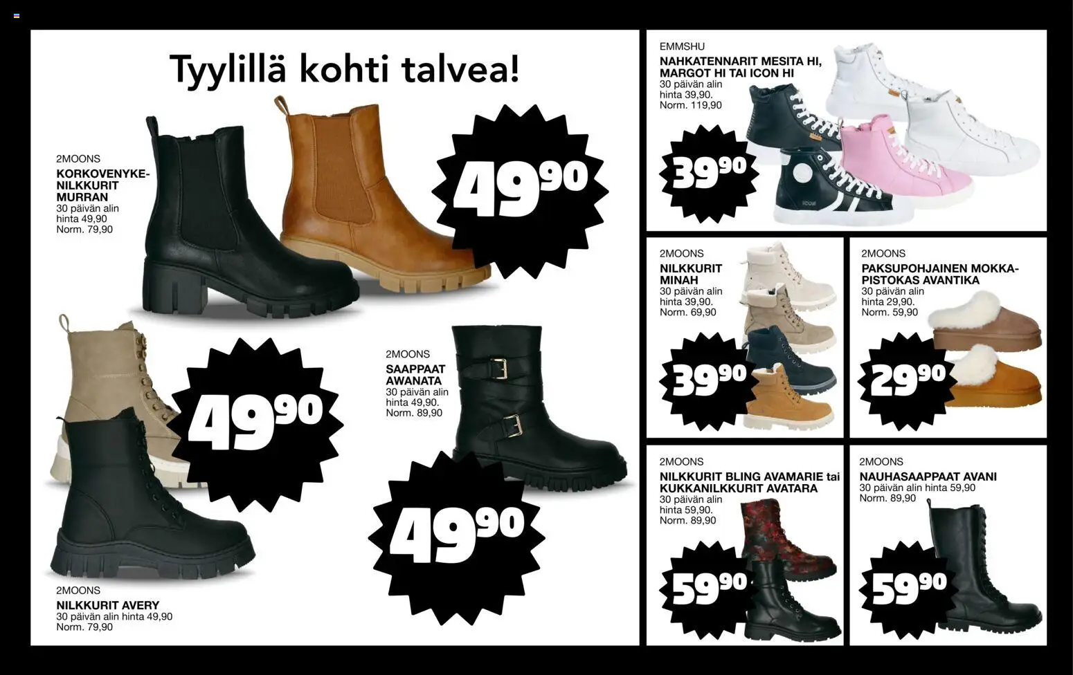 Tokmanni - Click Shoes -liite – voimassa 03.11.2025 alkaen | Sivu: 2 | Tuotteet: Nilkkurit, Saappaat
