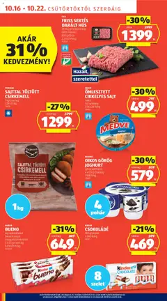 FRISS SERTÉS DARÁLT HÚS, 30 % zsírtartalommal, GMO-mentes 600 g/tálca - amely érvényes a következő dátumtól: 16.10.2025 | Oldal: 8